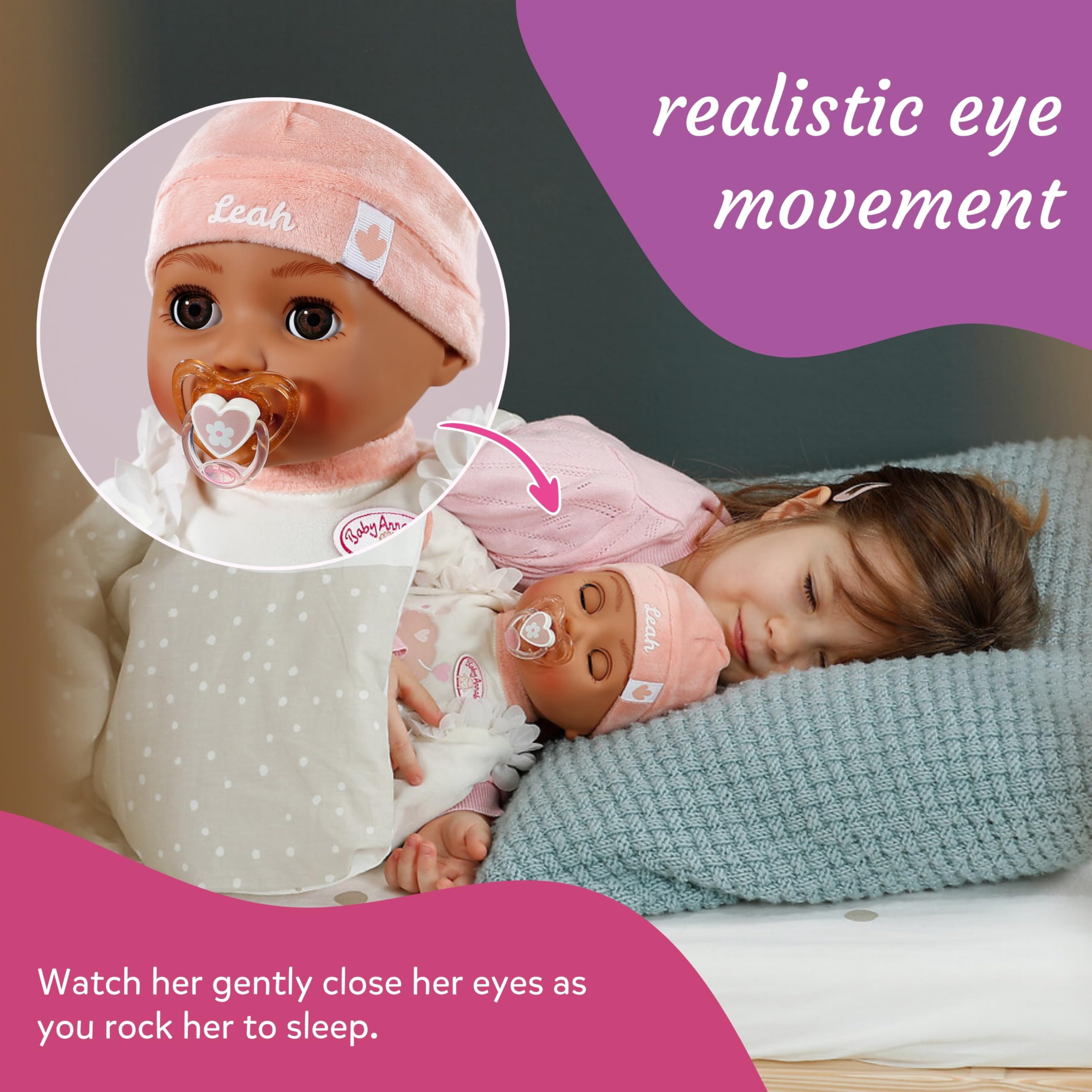 Baby Annabell Leah - 43cm Interactive Baby Doll with Realistic Movements & Sounds 6