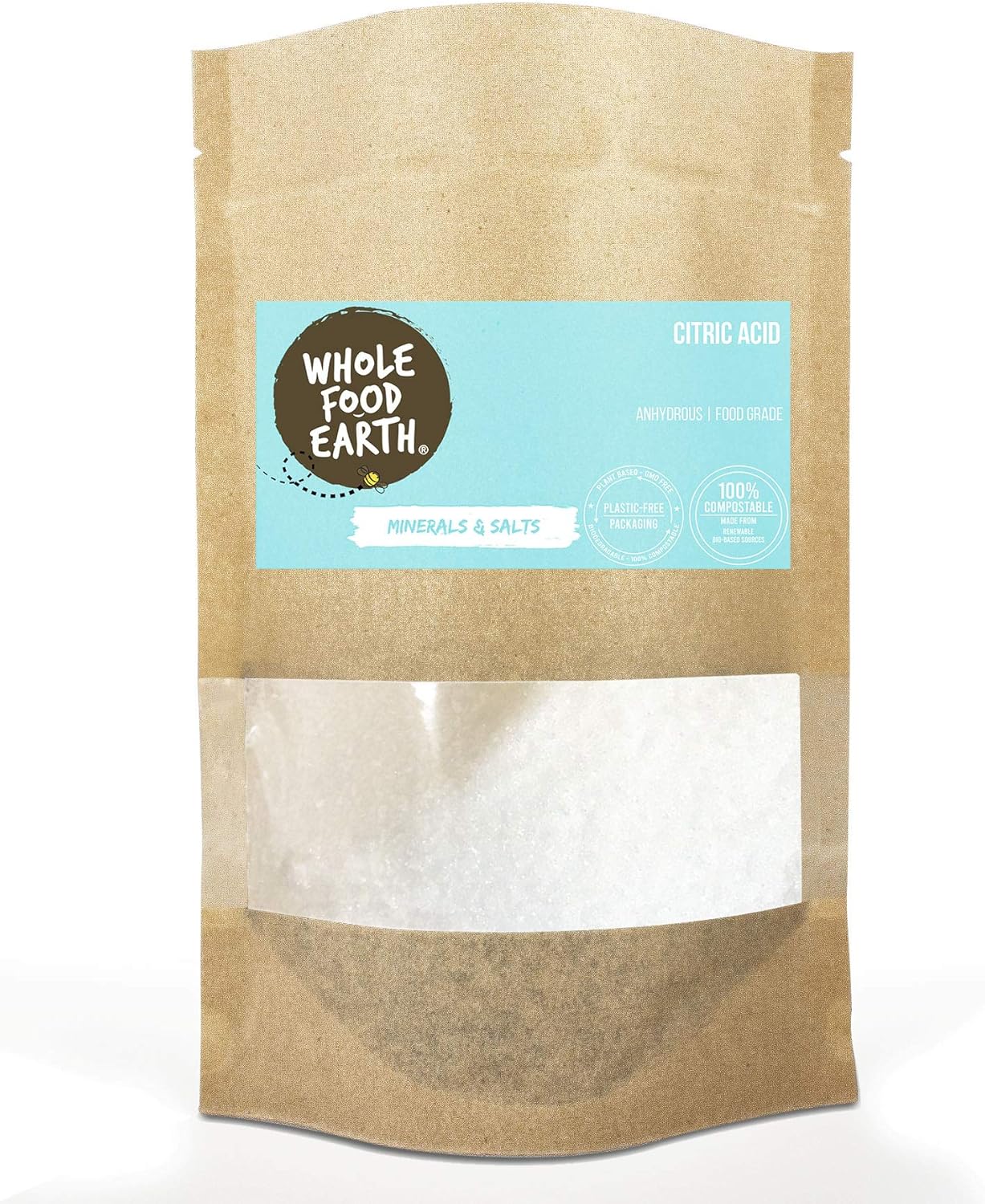 Wholefood Earth - Citric Acid 500g - Anhydrous - Food Grade
