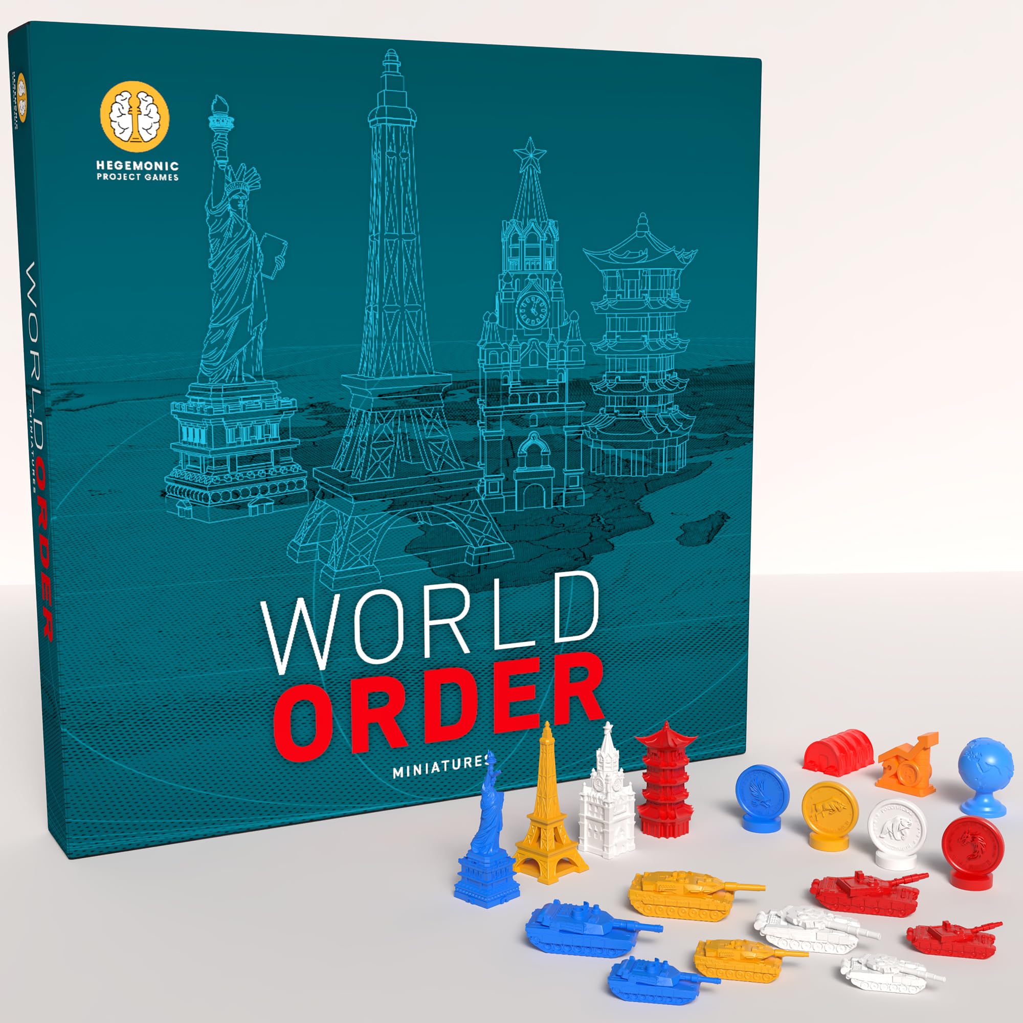 World Order Miniature Pack - 93 Collectible Pieces, 3D Printed, Board Game Accessory