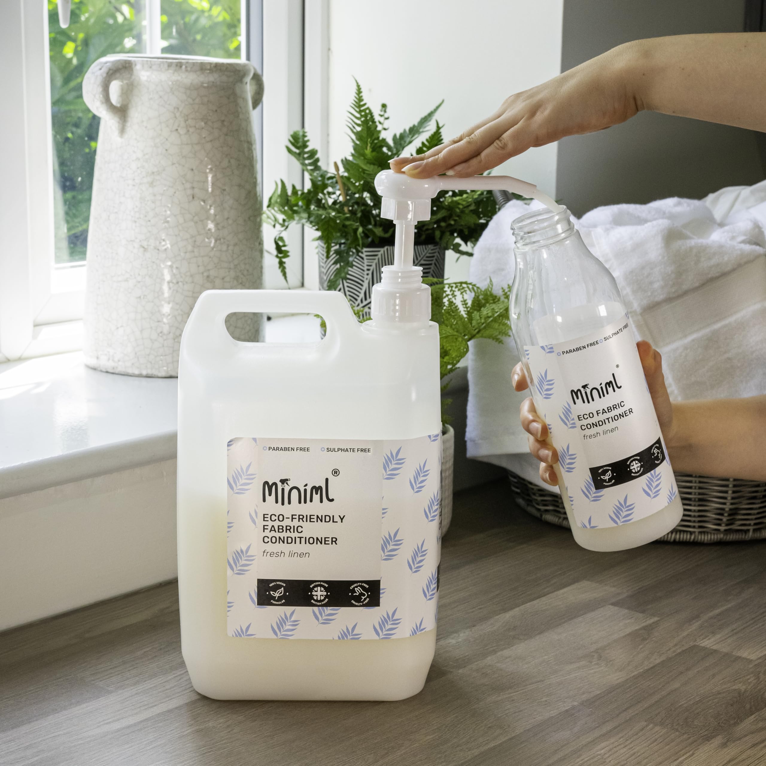 Miniml Eco Fabric Softener 1L - Fresh Linen Scented All Natural Fabric Conditioner 5