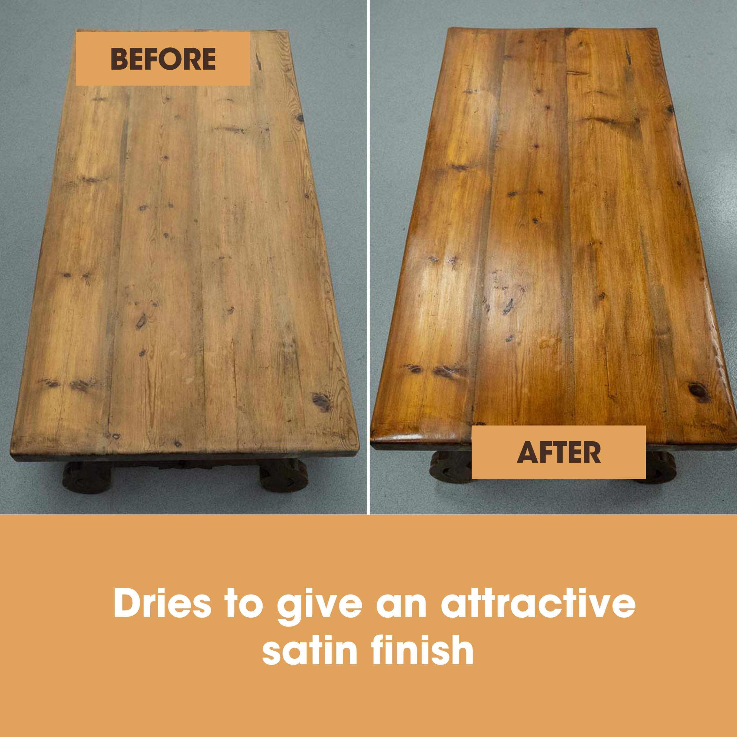 Furniture Clinic Wood Wax & Wood Polish - Orange Scented, Natural Formula | 500 ml 4