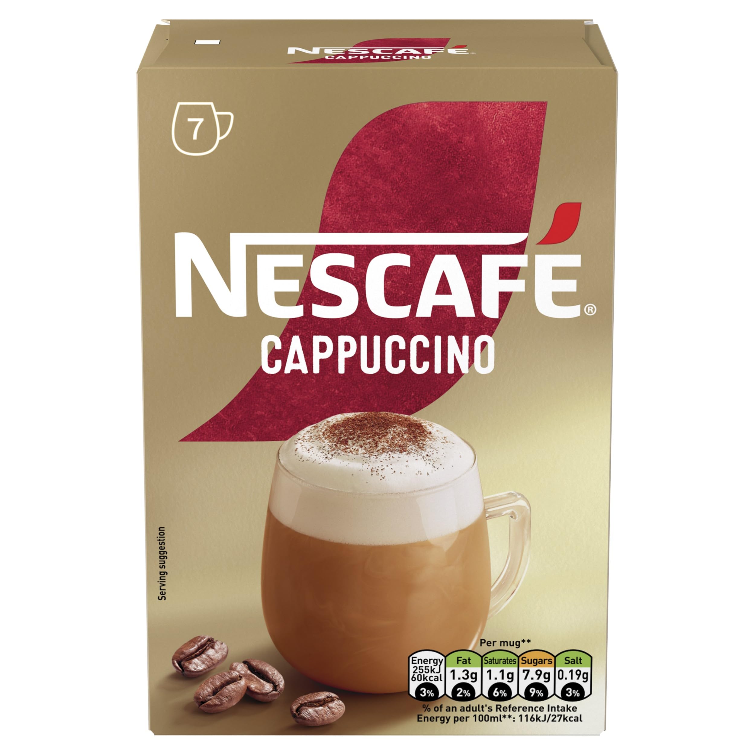 NESCAFÉ Cappuccino Instant Coffee 7 x 15.5g Sachets