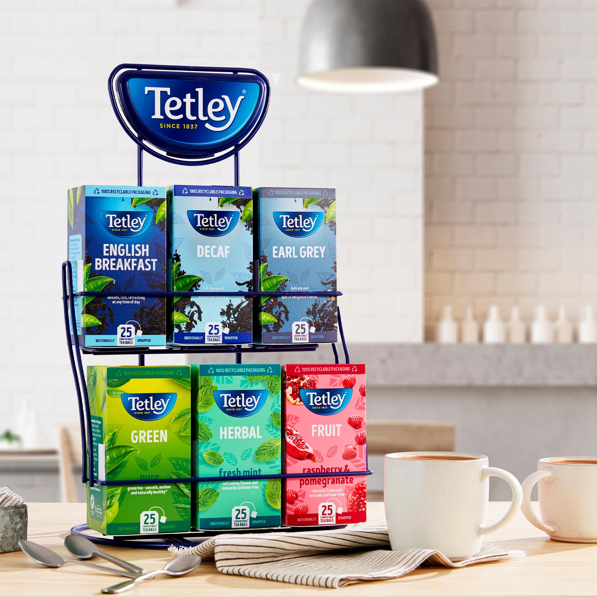 Tetley Zitronen-Grünteebeutel – Rainforest Alliance-zertifiziert – auf pflanzlicher Basis – 25 Teebeutel 5