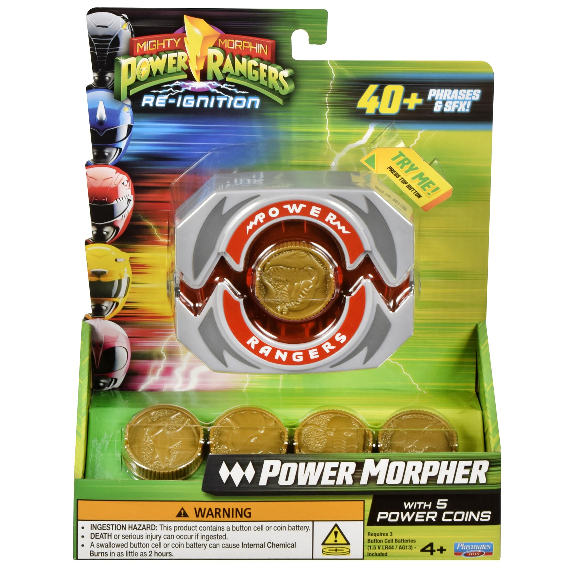 Power Rangers Power Morpher Role Play with 5 Power Coins | Lights & Sounds | Ages 4+ 1