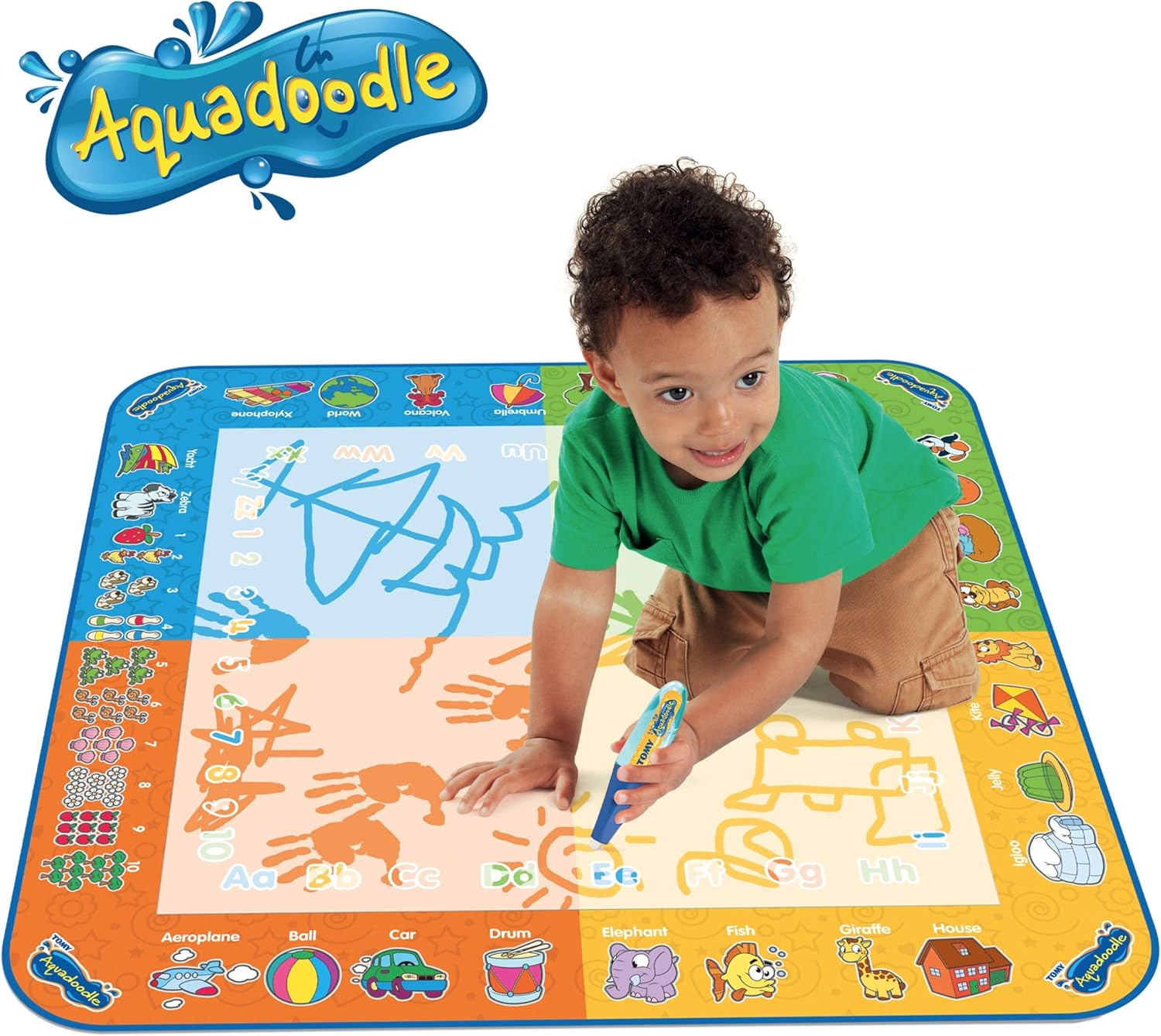 Aquadoodle Classic Large Water Doodle Mat, Official TOMY No Mess Colouring & Drawing Game, Suitable for Toddlers and Children From 18 Months+