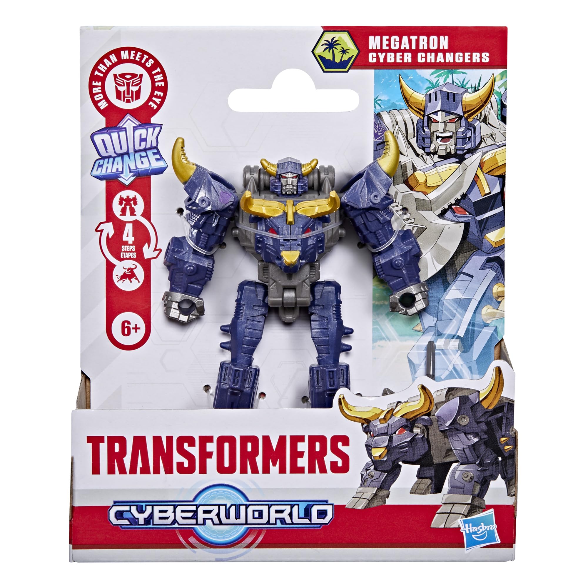 Transformers Megatron Cyberworld Changers Action Figure - 4-Inch, Robot to Tank Conversion | Ages 6+ 2