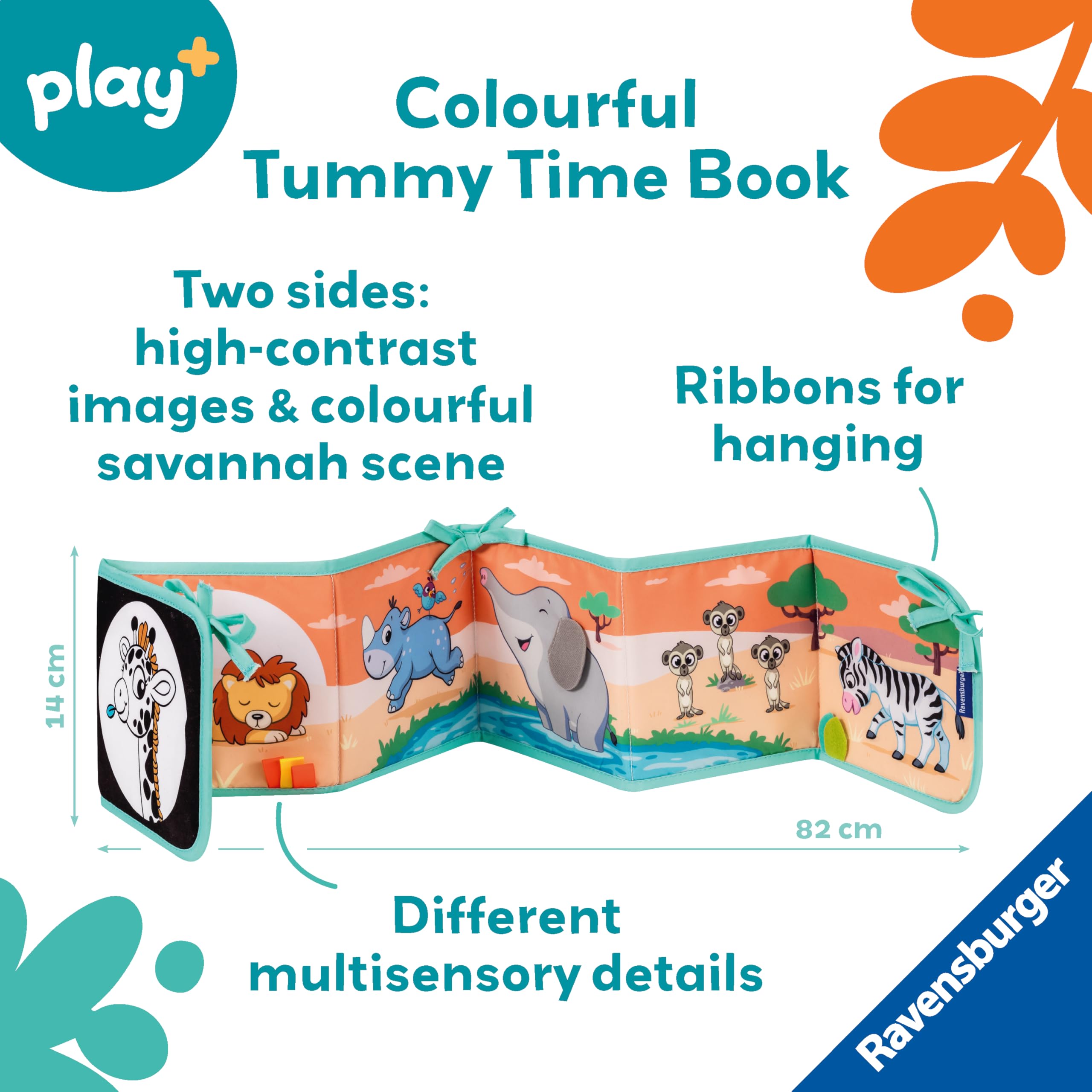 Ravensburger Play+ Tummy Time Wild Animals Baby Sensory Development Toy 4