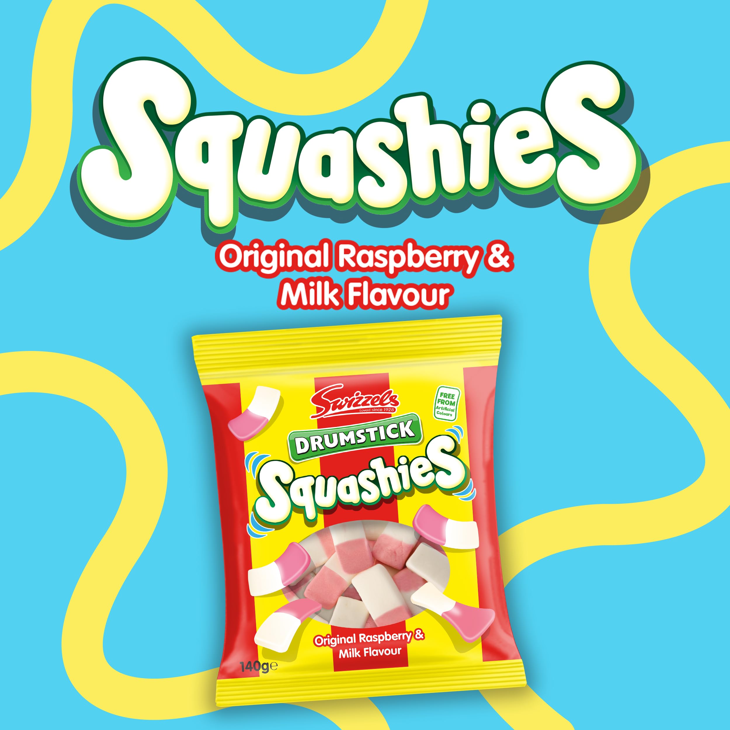 Swizzels Drumstick Squashies Original Sweets - Raspberry and Milk Flavour 12 x 140g 5