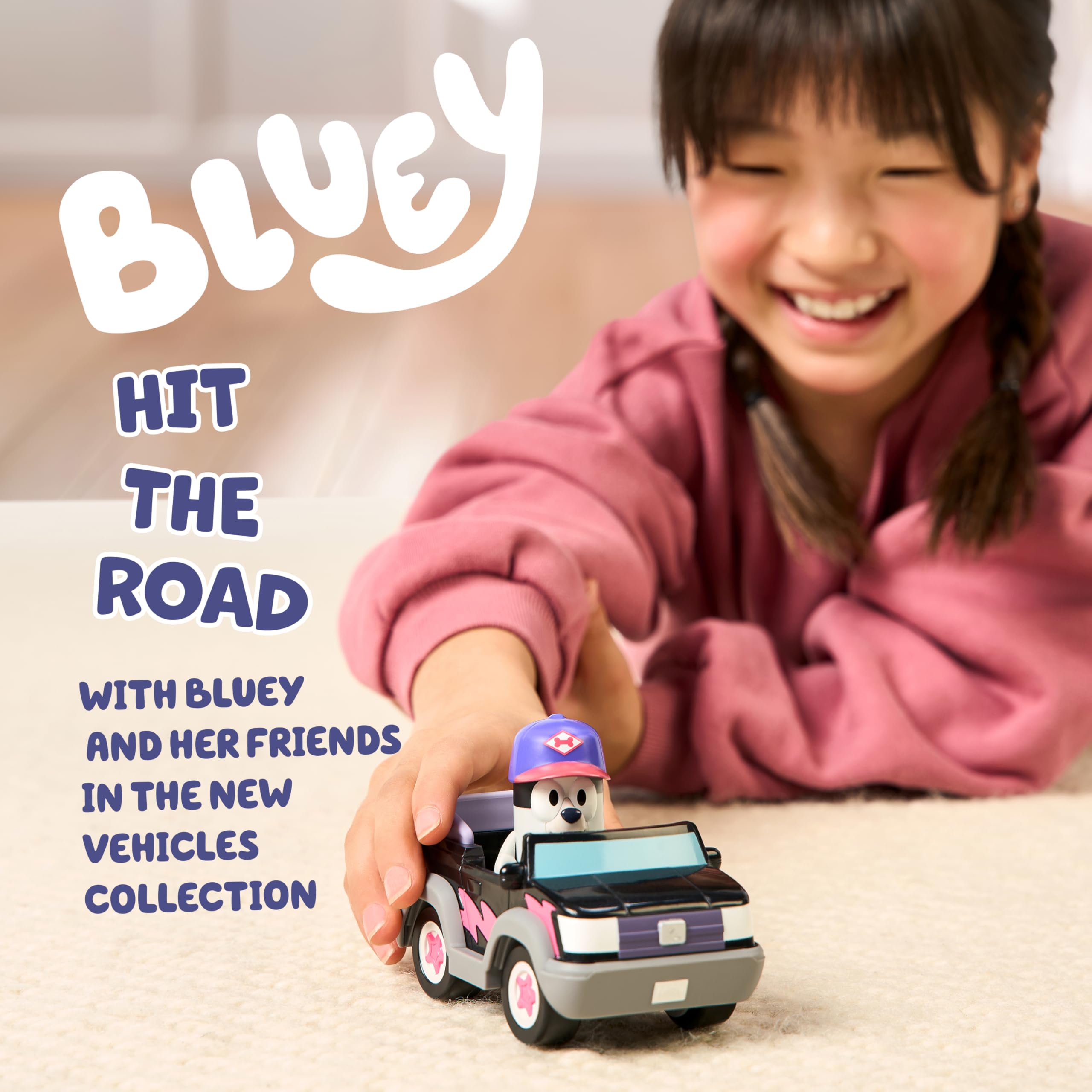 Bluey Pizza Girls Car with Muffin Figure - Vehicle Playset for Kids 3+ 7