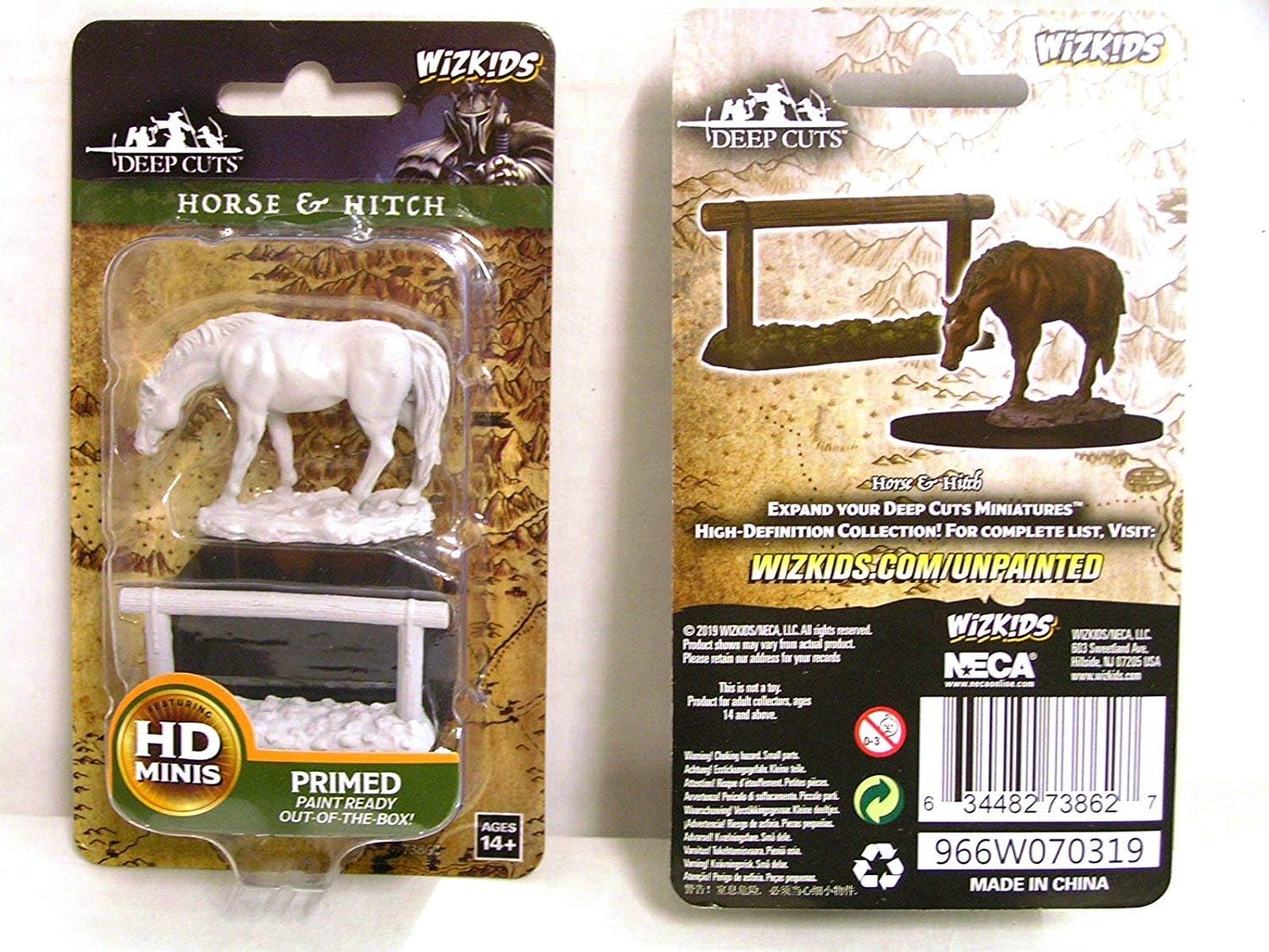 WizKids WZK73862 Horse and Hitch Post Scenery Pack for Miniatures Games