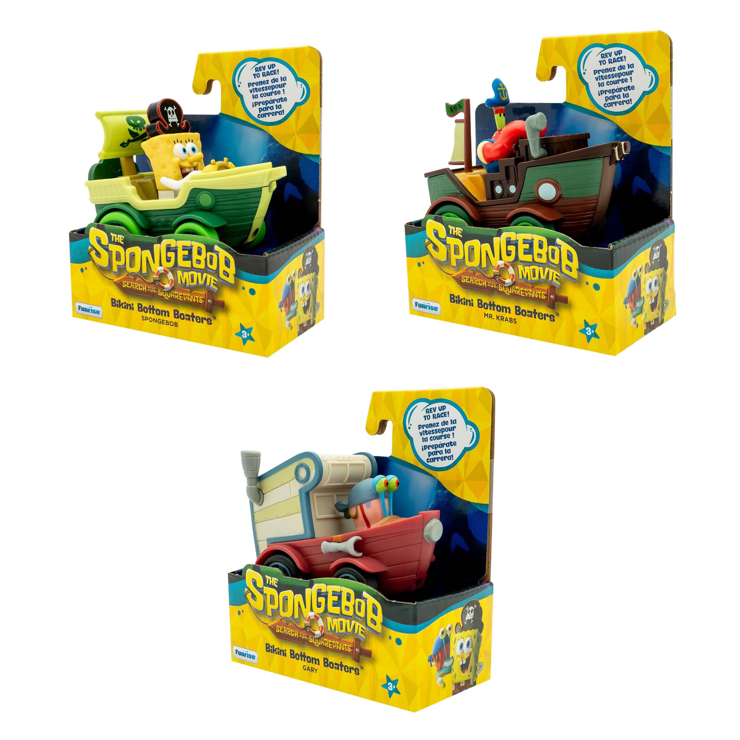 SPONGEBOB SQUAREPANTS Bikini Bottom Boaters Movie Assortment Bath Toy | Plastic | Ages 3+ 2