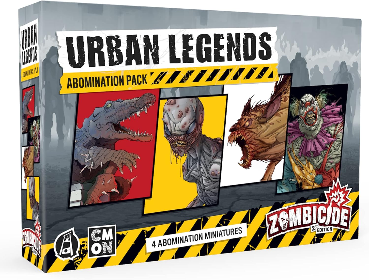 CMON Zombicide 2nd Edition Urban Legends Abomination Pack – 4 Detailed Miniatures