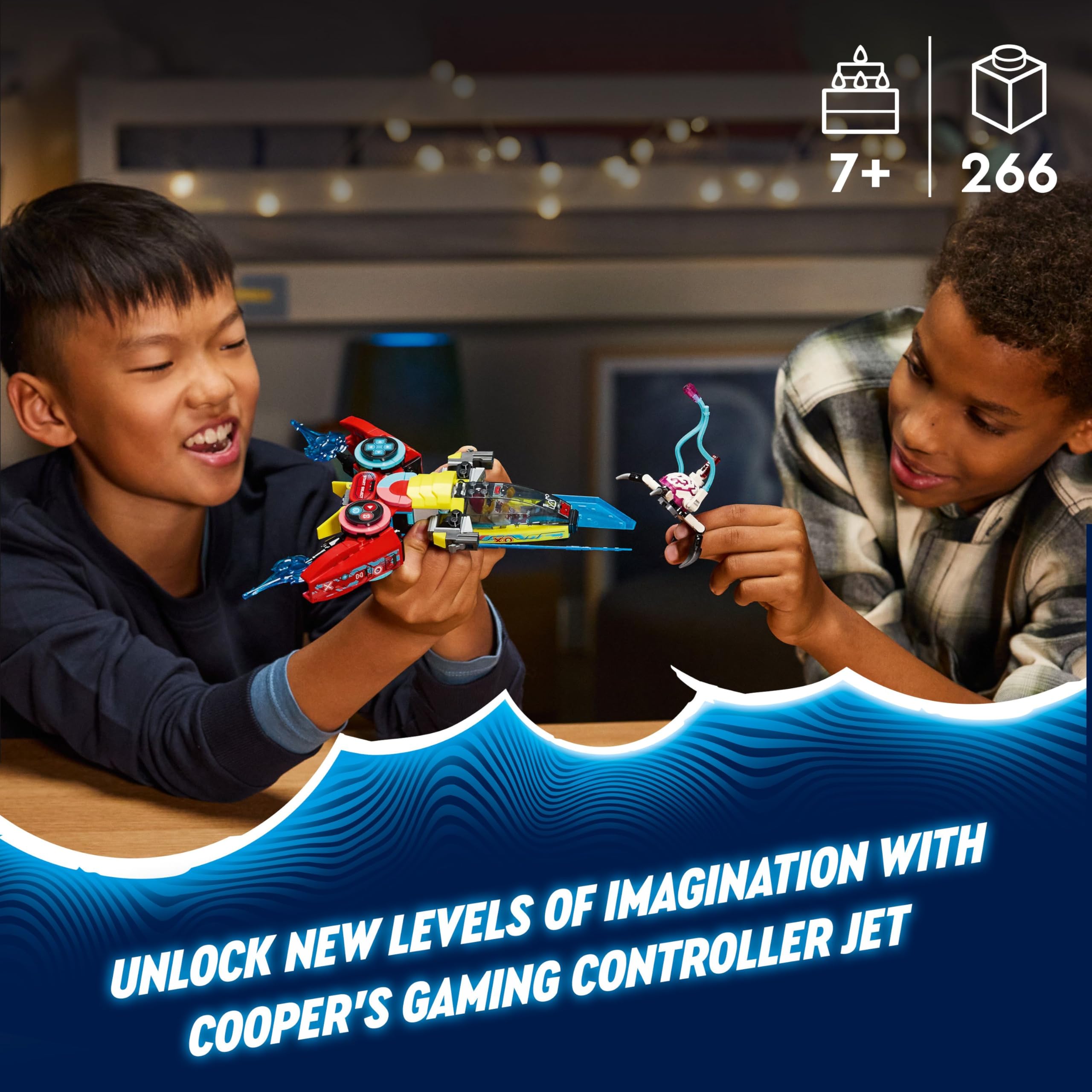 LEGO DREAMZzz 2in1 Cooper’s Gaming Controller Jet to Helicopter Set - 266-Piece Building Toy for Kids 7+ 6