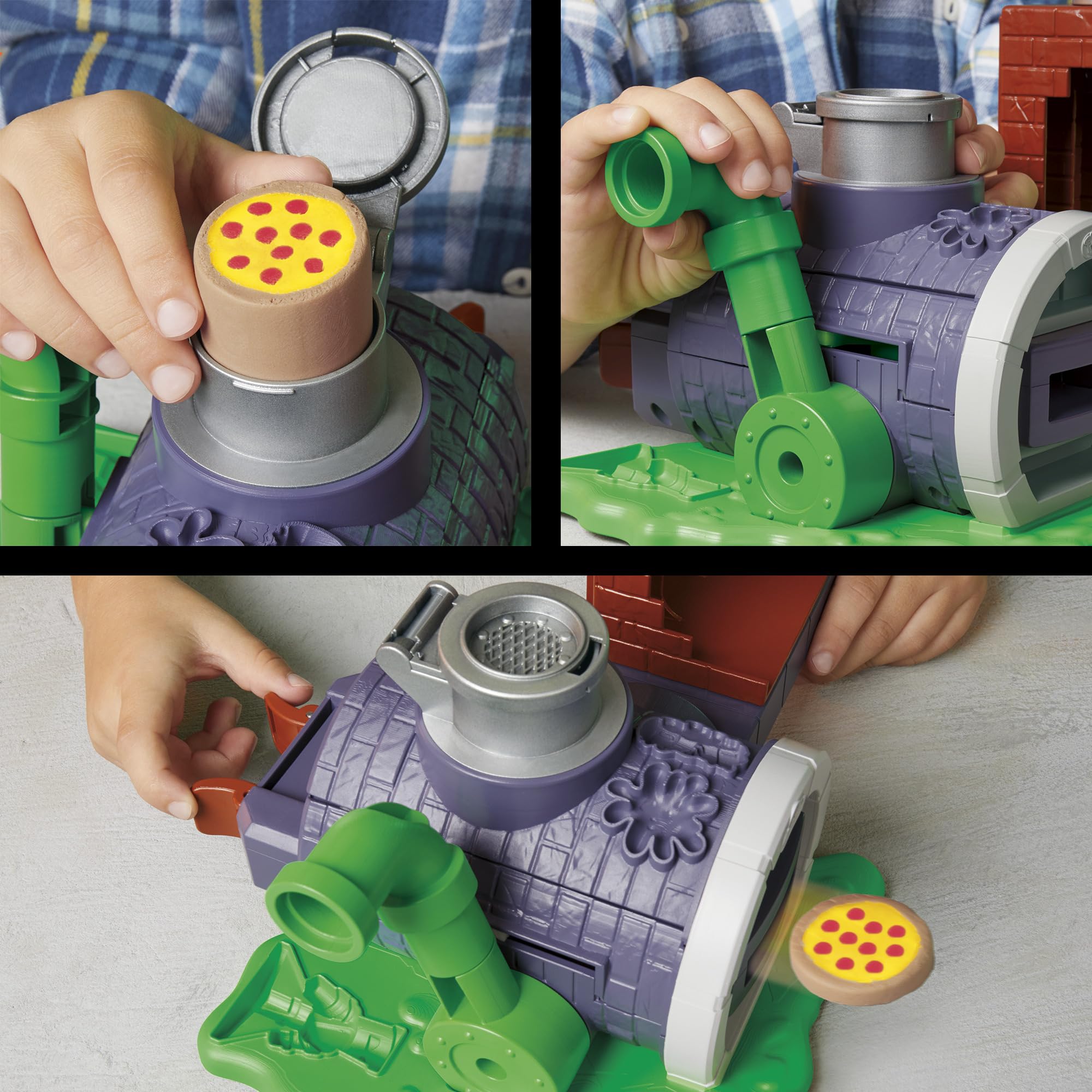 Play-Doh Teenage Mutant Ninja Turtles Slice & Blast Pizza Playset - Ages 4+ | Includes Mikey Figure 3