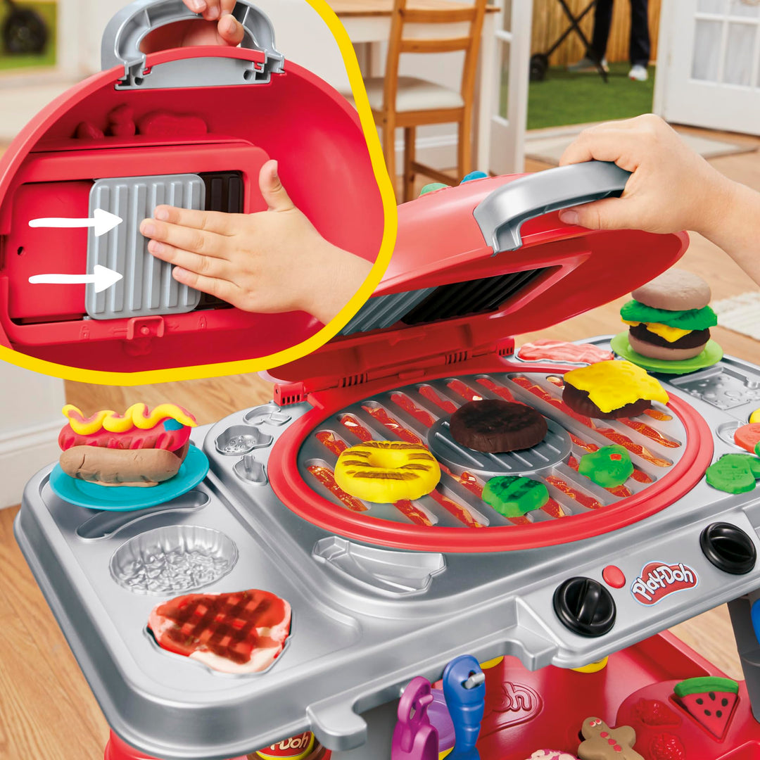 Play-Doh Sizzlin' Grill Toy Playset - Interactive BBQ Role Play for Kids 3+