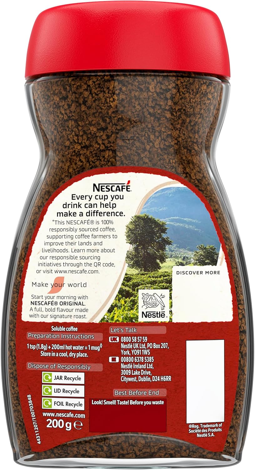 NESCAFÉ Original Instantkaffee 200 g – Reichhaltiges Aroma, voller und kräftiger Geschmack 5
