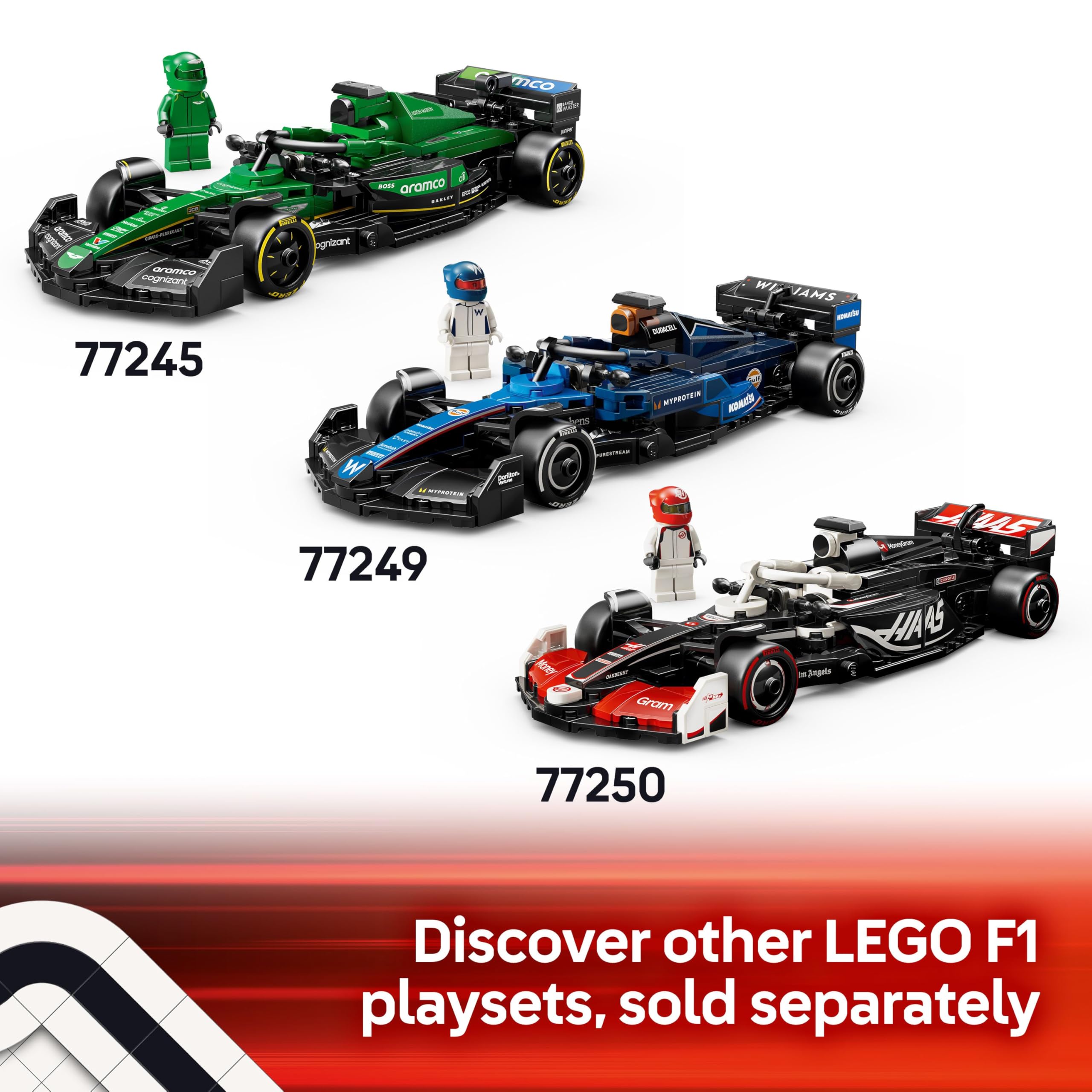 LEGO Speed Champions KICK Sauber F1 Team C44 Race Car Toy - Buildable F1 Model with Driver Minifigure for Ages 10+ 8
