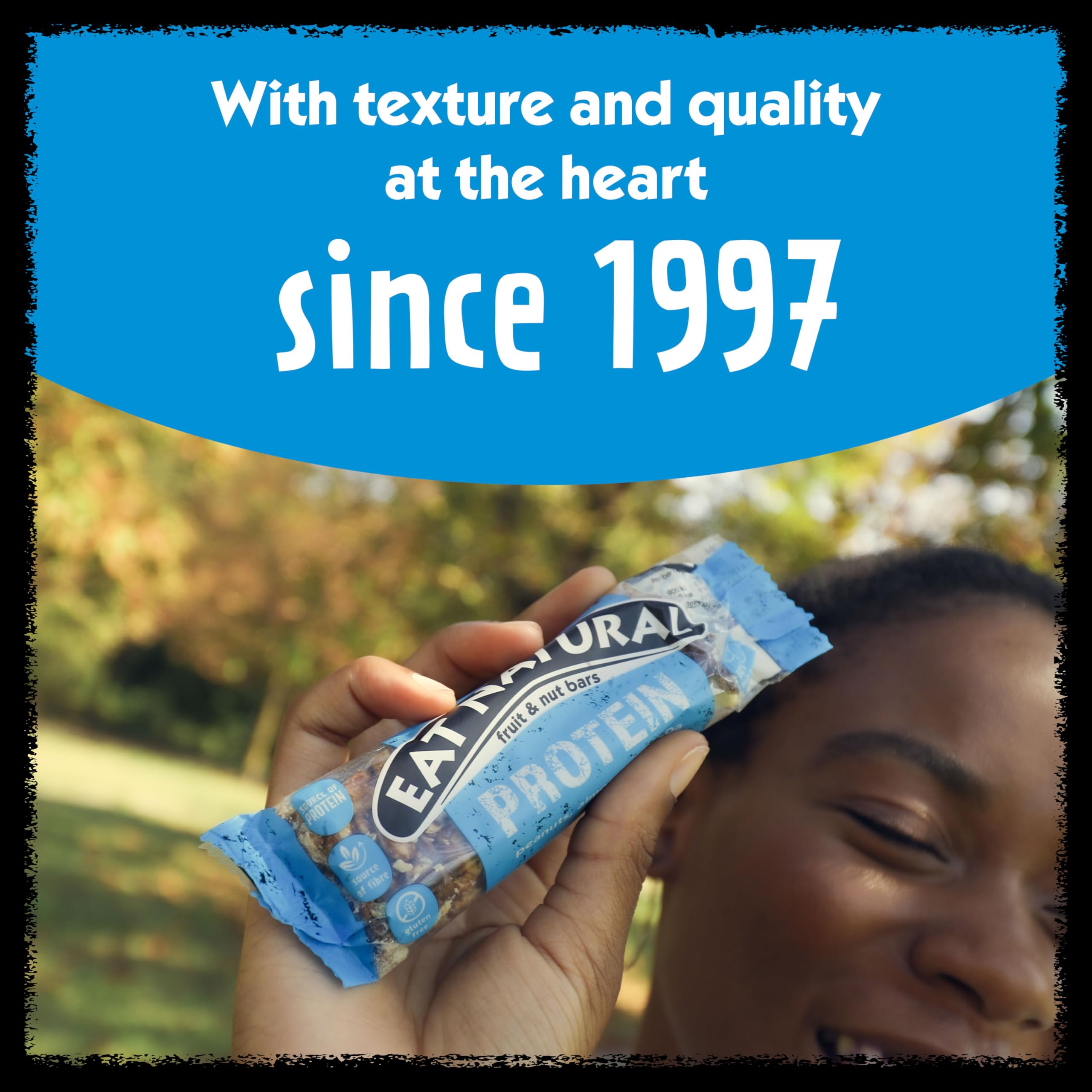 Eat Natural Protein Erdnüsse, Mandeln &amp; Kakao Frucht- &amp; Nussriegel 12 x 40g 6