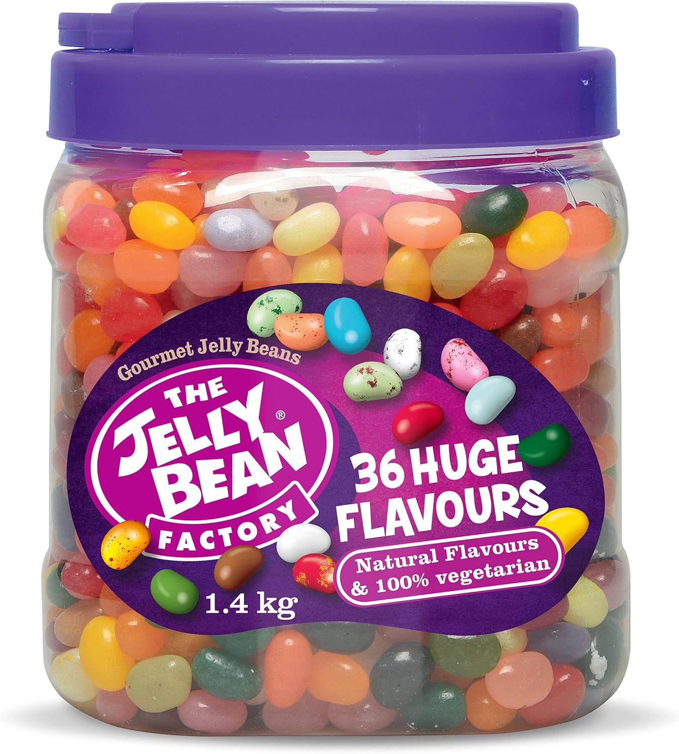 The Jelly Bean Factory Huge Flavours, 1.4kg Gourmet Jelly Beans Jar
