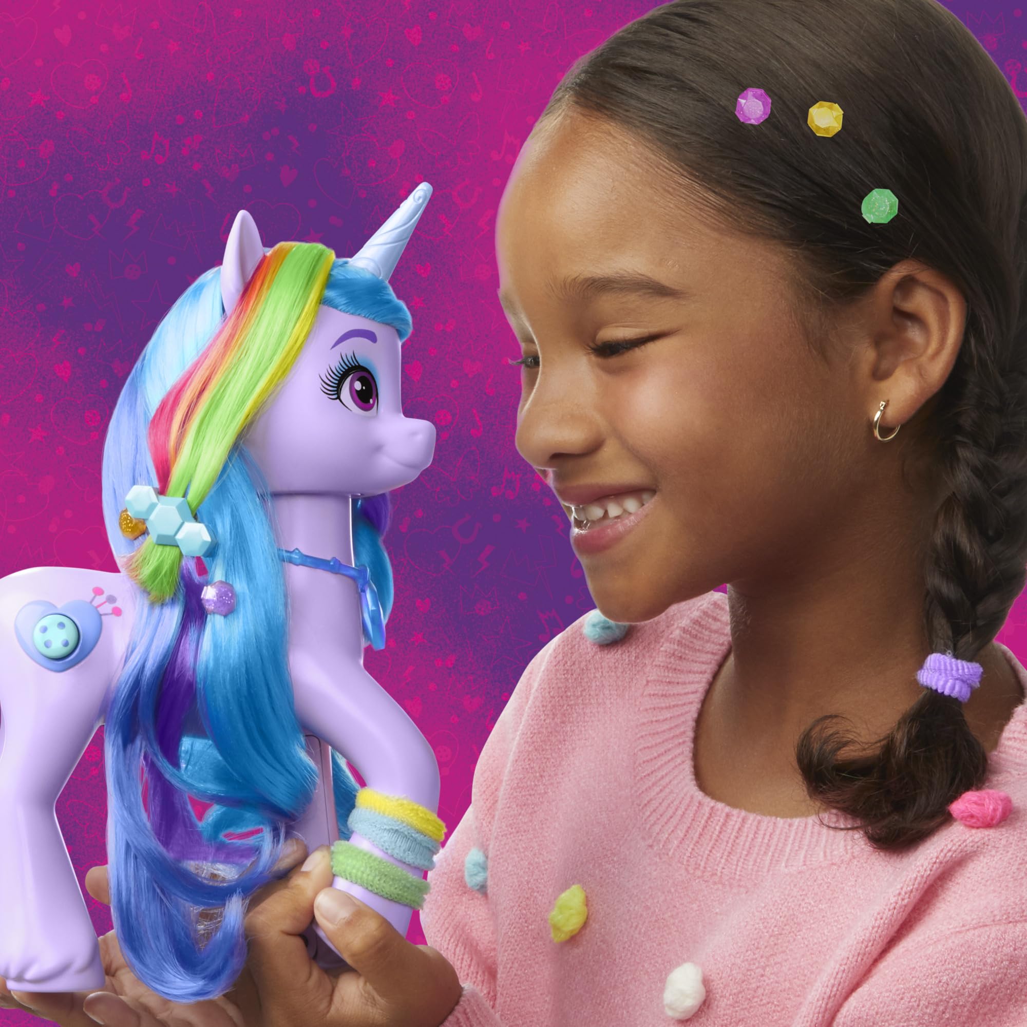 My Little Pony: Tell Your Tale Rainbow Styles Izzy Moonbow Unicorn Toy - Interactive Figure with 17 Accessories, Ages 4+ 8