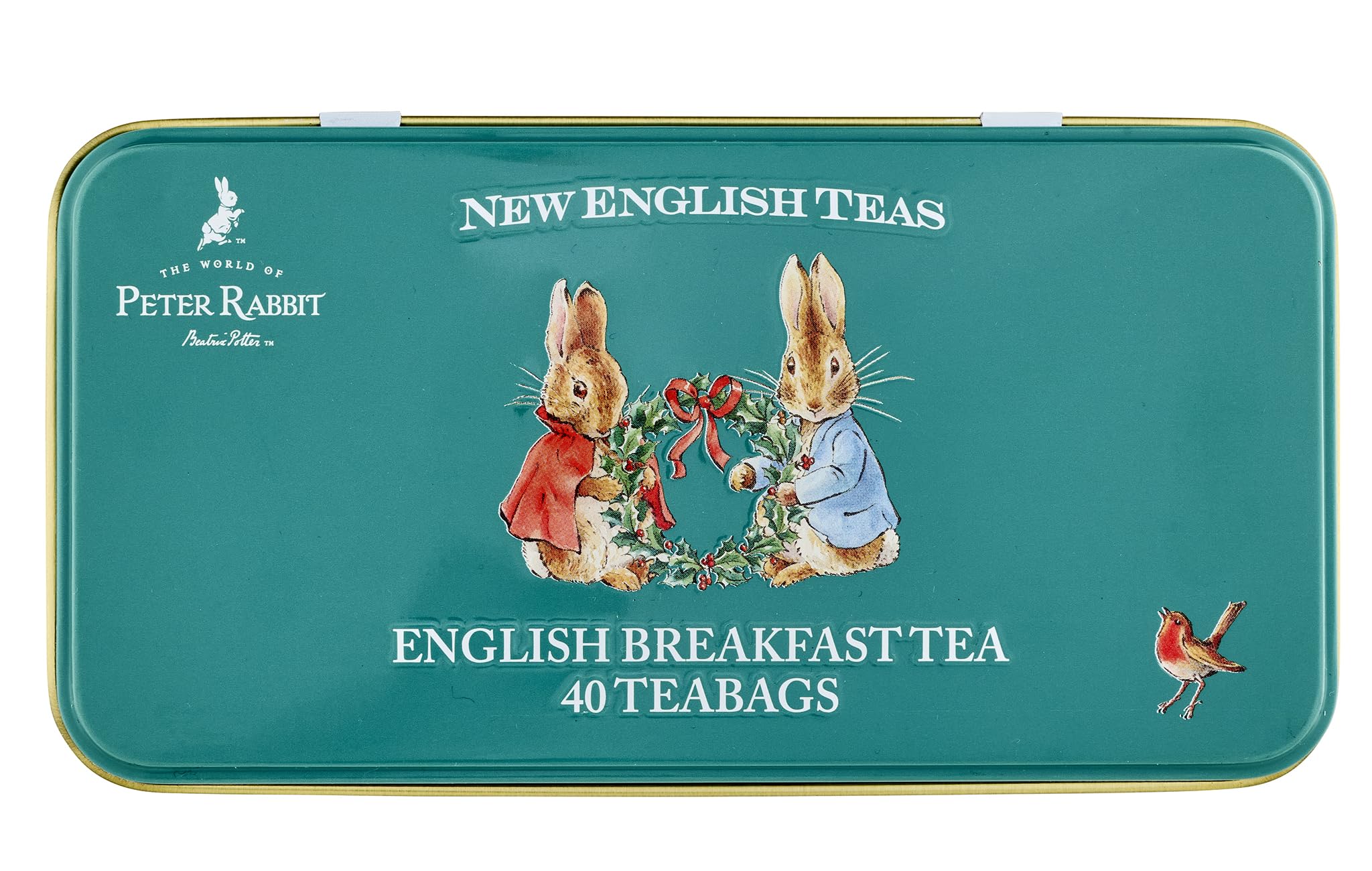New English Teas Peter Rabbit Christmas Tea Caddy - 40 English Breakfast Tea Bags 5
