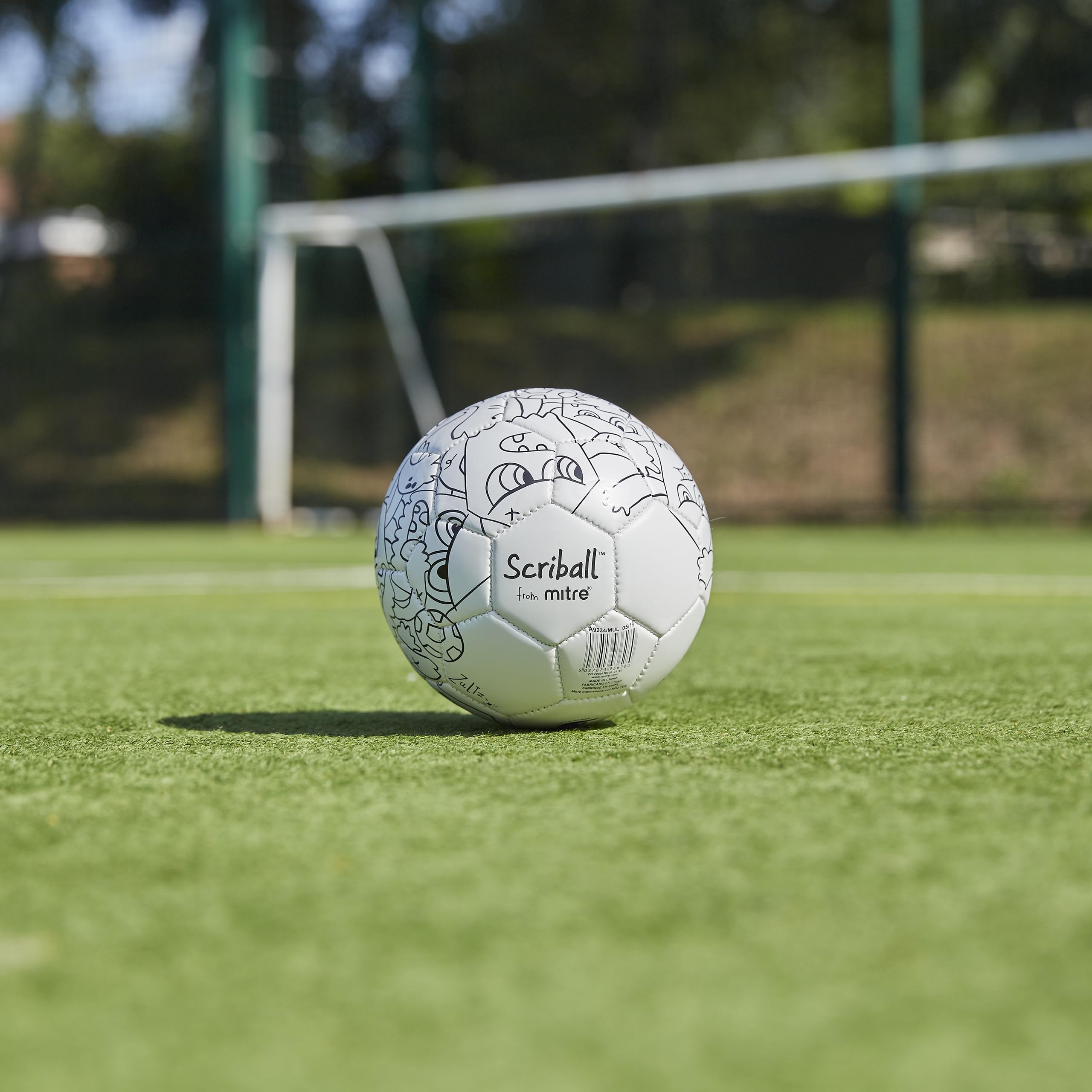 Mitre Scriball Zultz Personalisable Mini Football with Colouring Pens 9