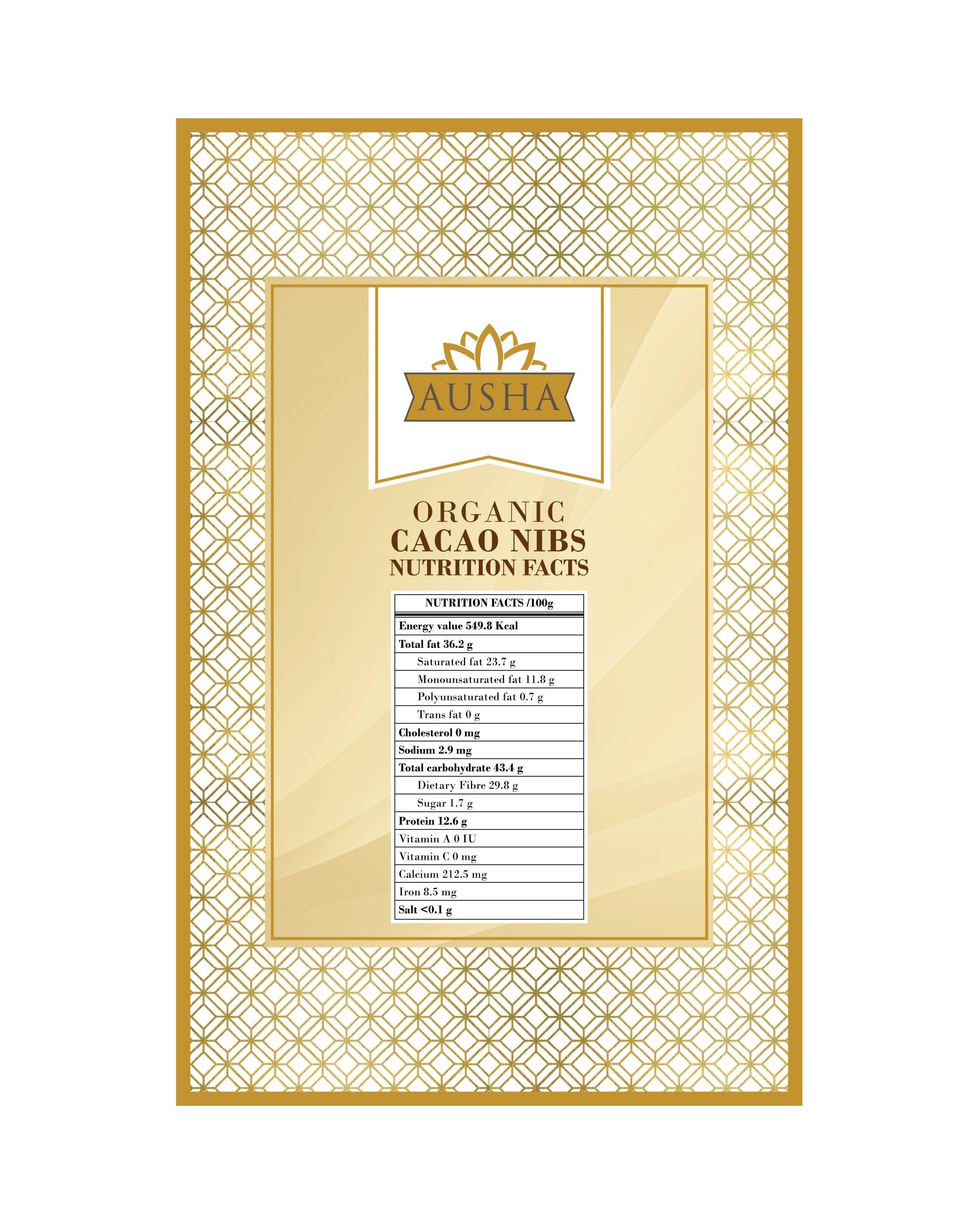 Ausha Organic Raw Cacao Nibs 200g - 1* Great Taste Award 2024 - Soil Association Certified 7