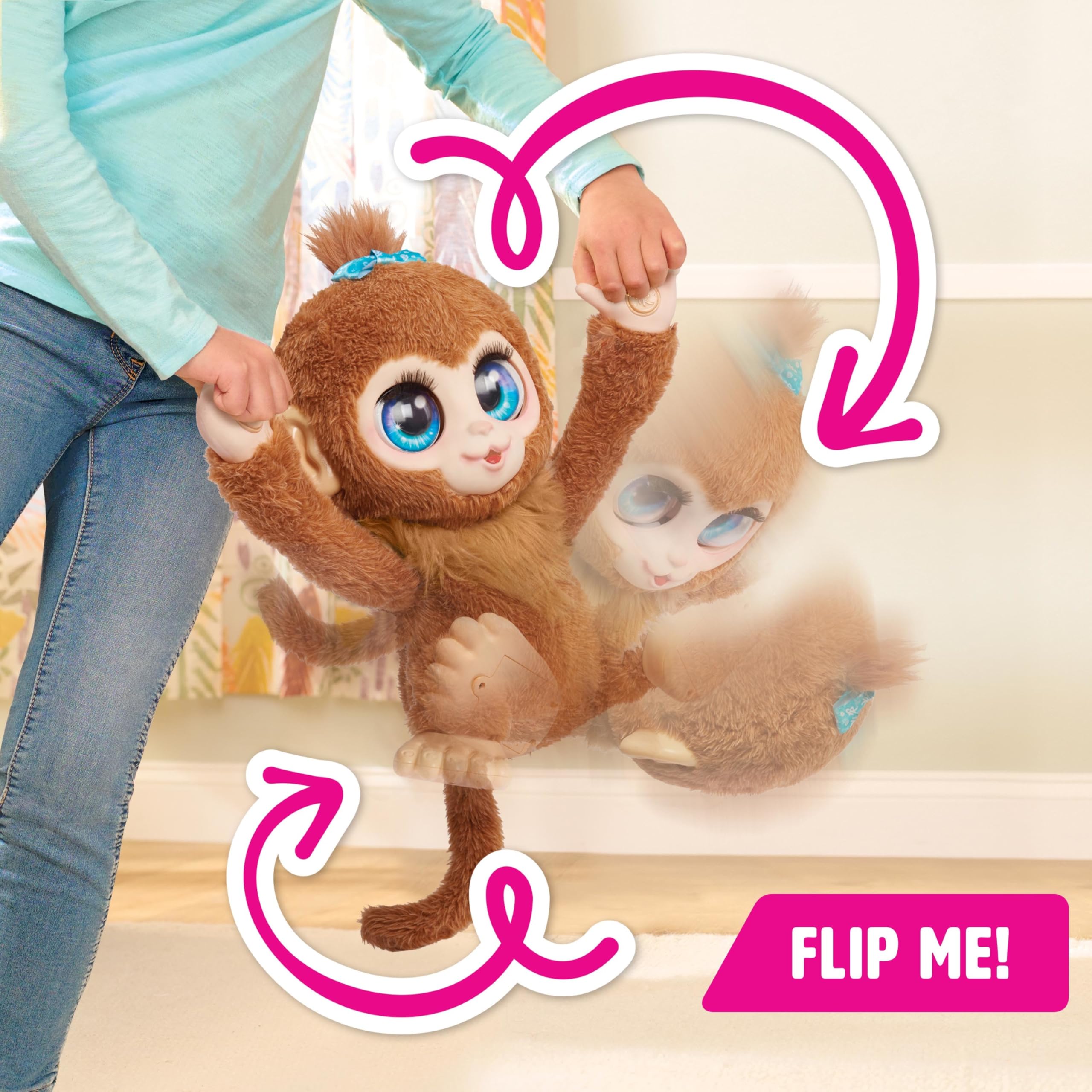 Just Play FurReal Peanut the Playful Monkey - Interactive Plush Toy for Ages 4+ 4