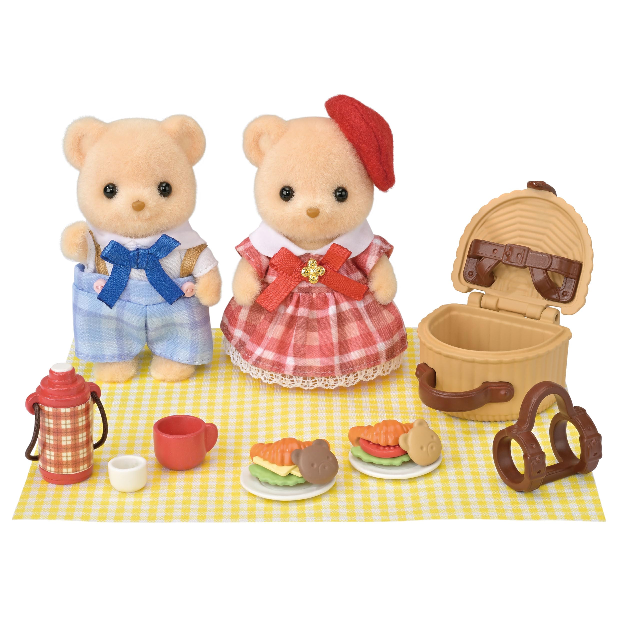 Sylvanian Families Biscuit Bear Sister & Brother Delicious Picnic Playset - Ages 3+ 1