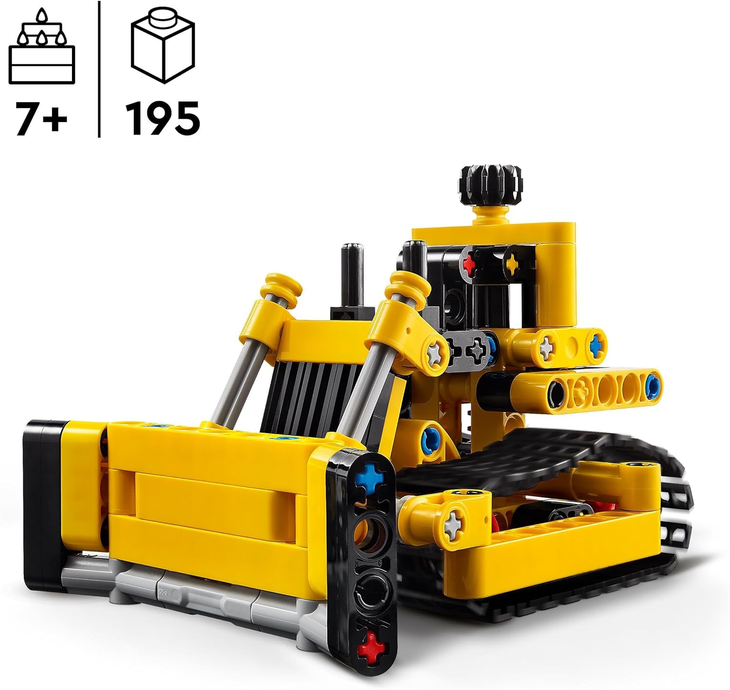 LEGO Technic Heavy-Duty Bulldozer 42163 - Construction Vehicle Toy for Kids 7+ 7