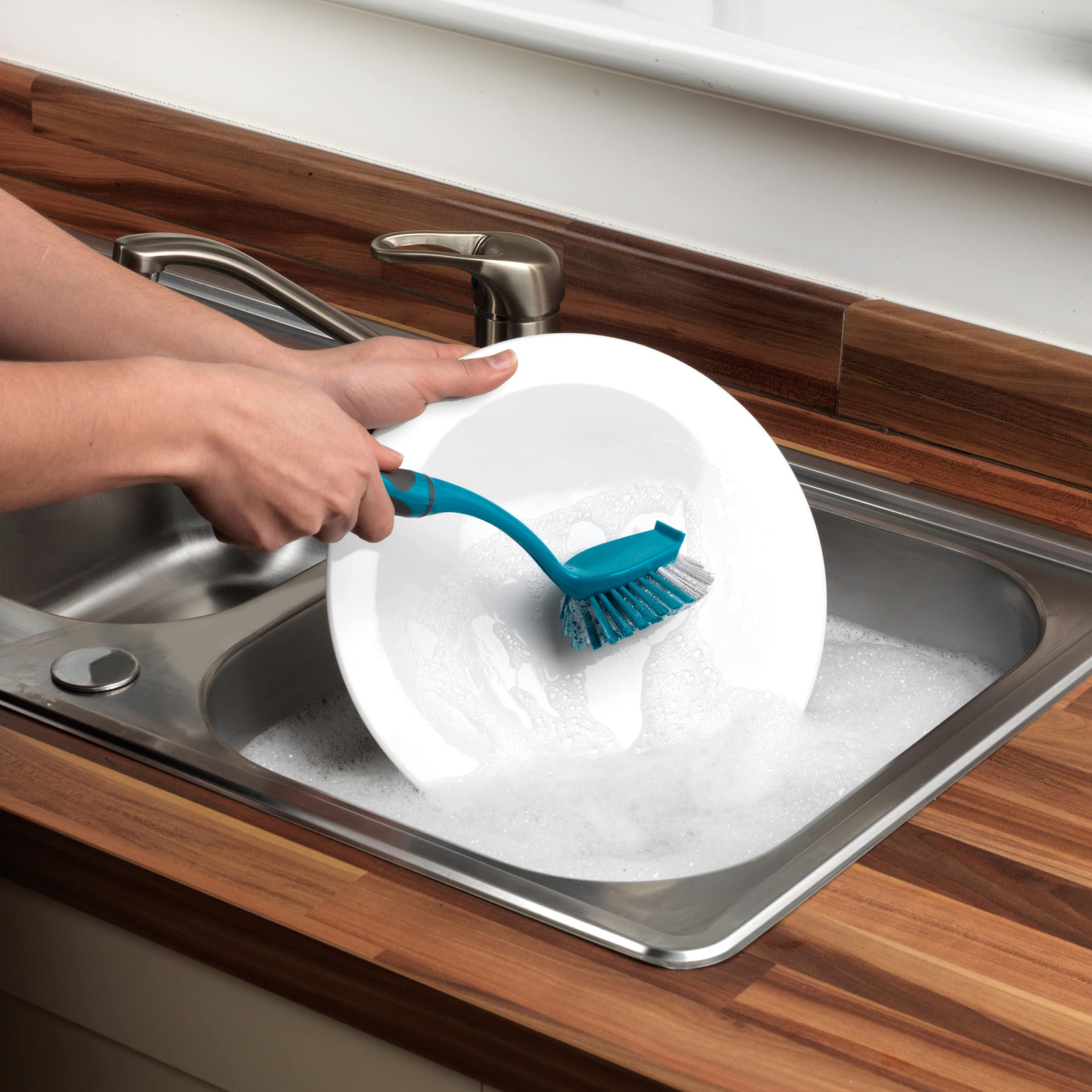 Beldray - LA024152TQ 5 Piece Cleaning Set with Broom, Dustpan & Brush, Scrubbing Brush, Dish Brush 9