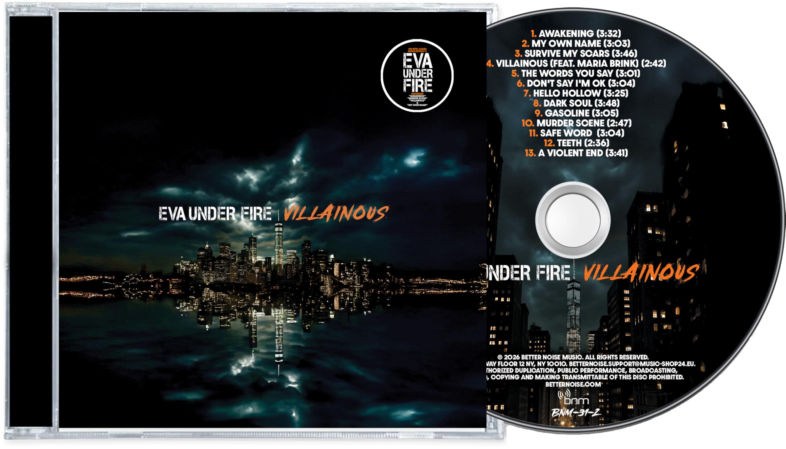 Eva Under Fire - Villainous [CD]
