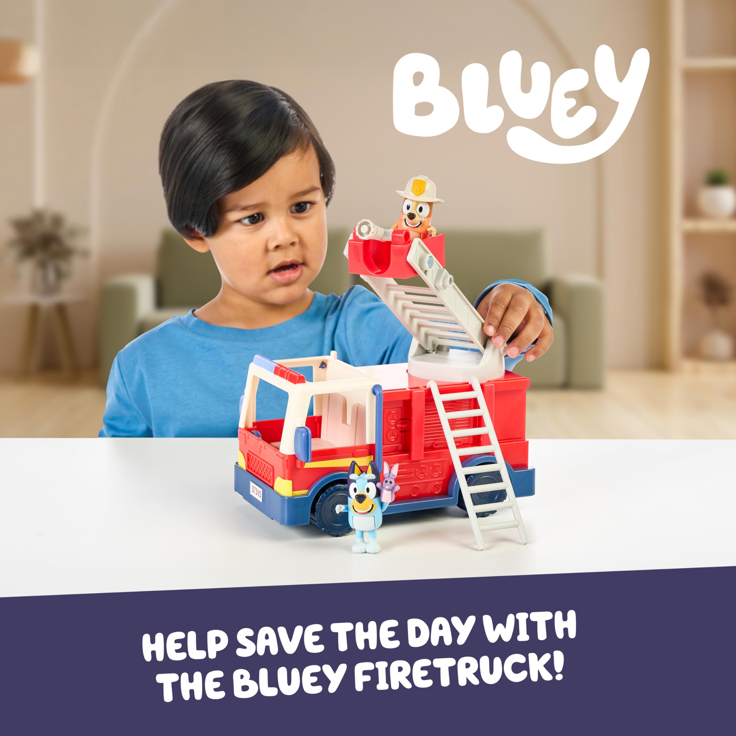 Bluey Firetruck Playset - Includes Firefighter Bingo & Bob Bilby, Ages 3+ 11