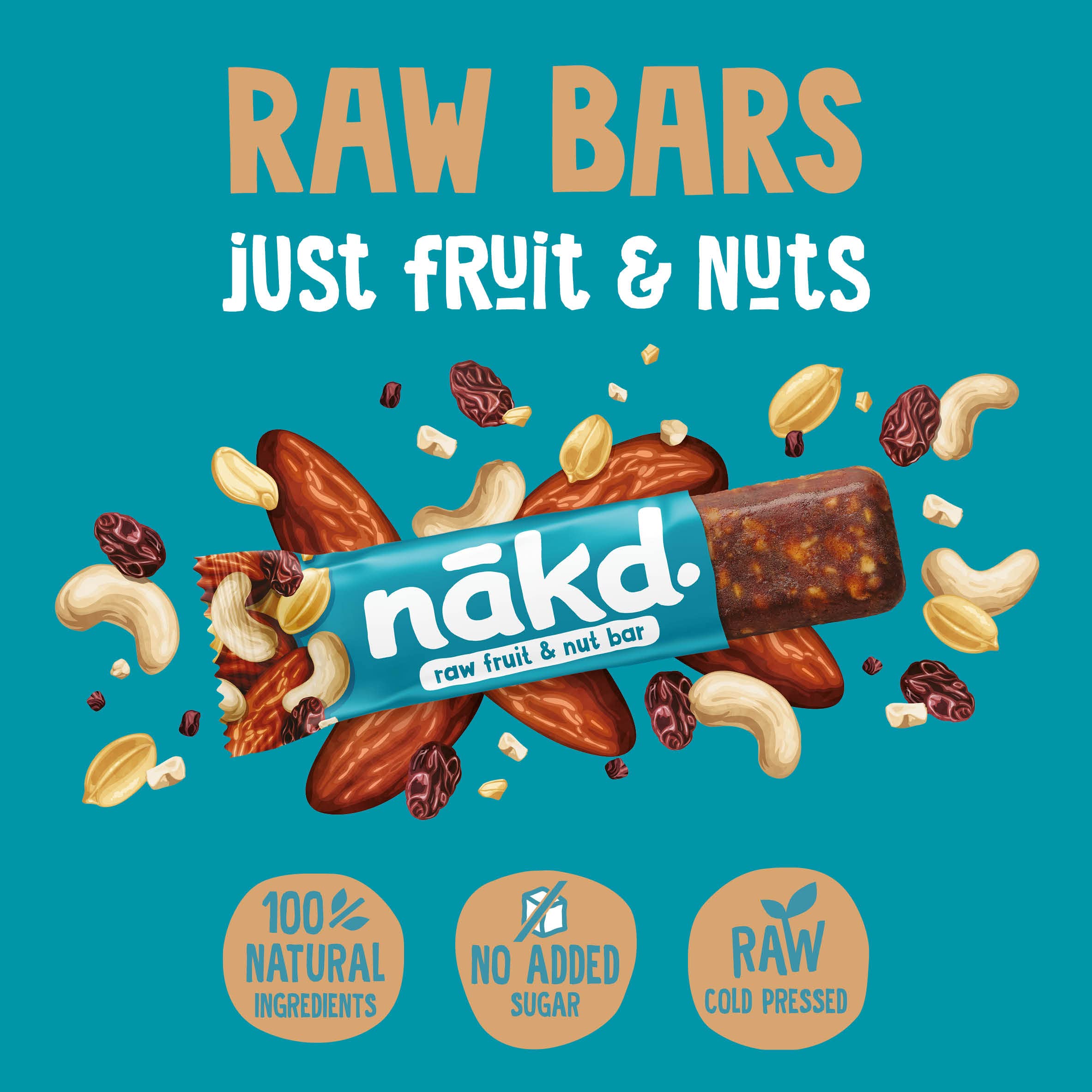 Nakd Salted Caramel Rohkost- und Nussriegel – Vegan, Glutenfrei, Ohne Zuckerzusatz – 35 g x 18 3