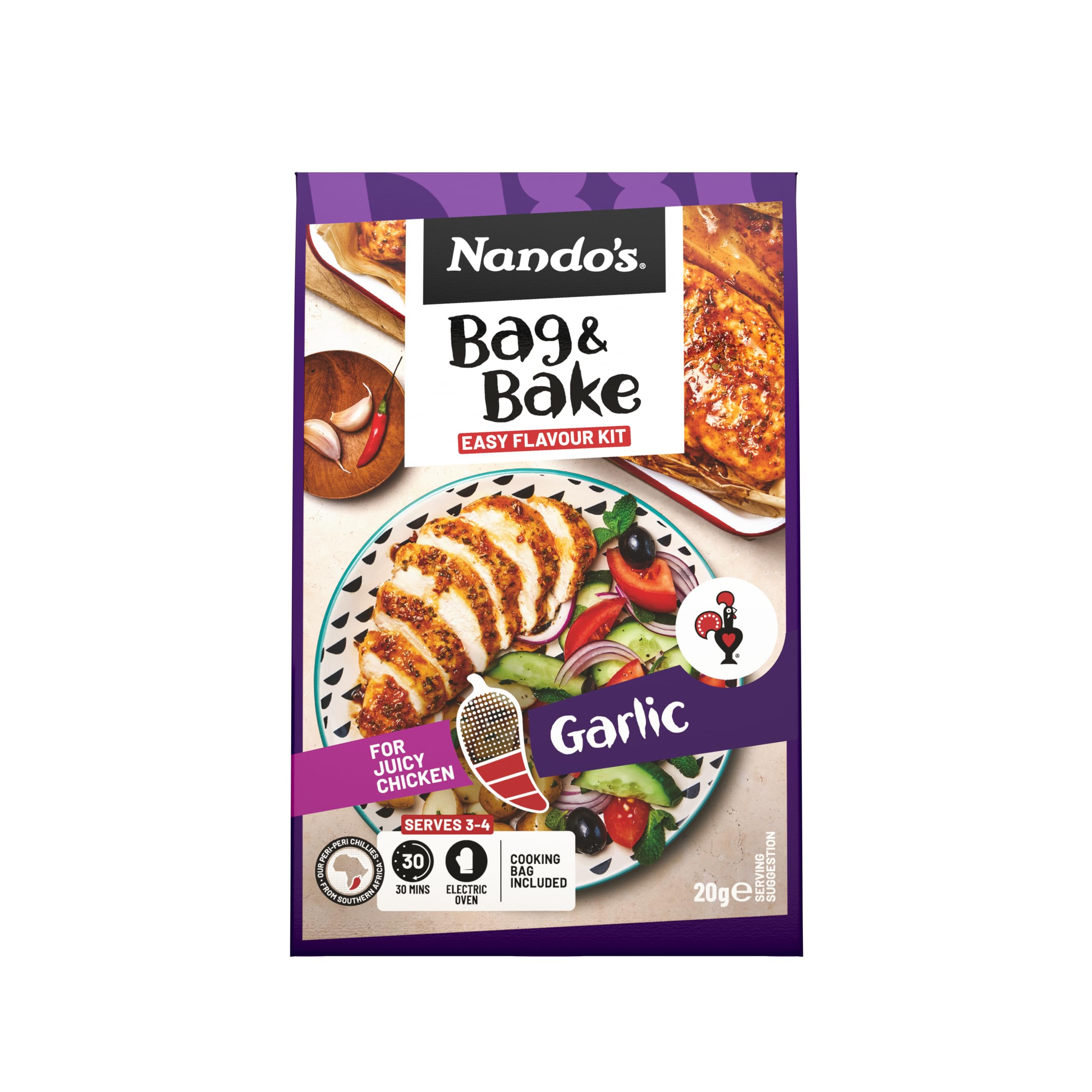 Nando's Bag & Bake Garlic Seasoning Powder - Medium Chilli | 20g