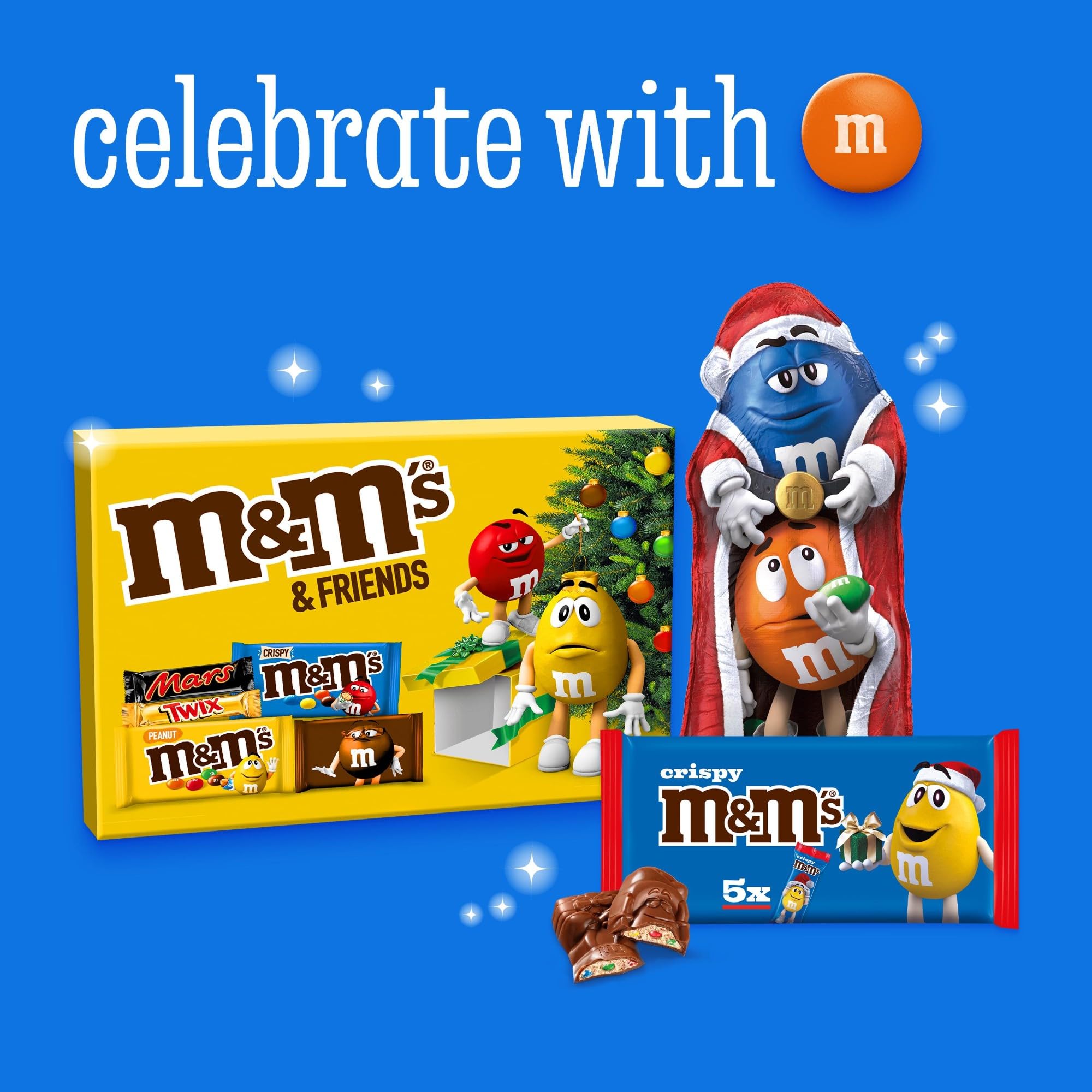 M&M's Milk Chocolate Crispy Santa 5-Pack Multipack 6