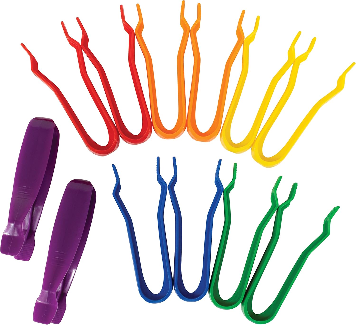 edxeducation Jumbo Tweezers - Set of 12 - 6 Colors - For Ages 18m+ 8