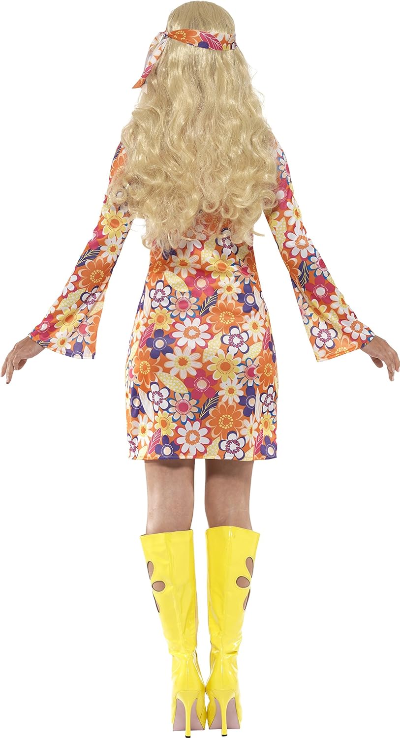 Smiffys Flower Hippie Costume - Women's Size M (UK 12-14) 5