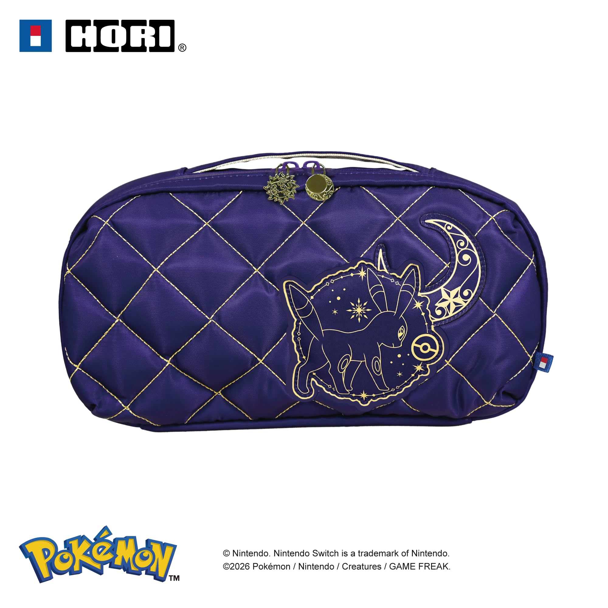 HORI Puff Pouch (Umbreon and Espeon) - Nintendo Switch Accessory Kit