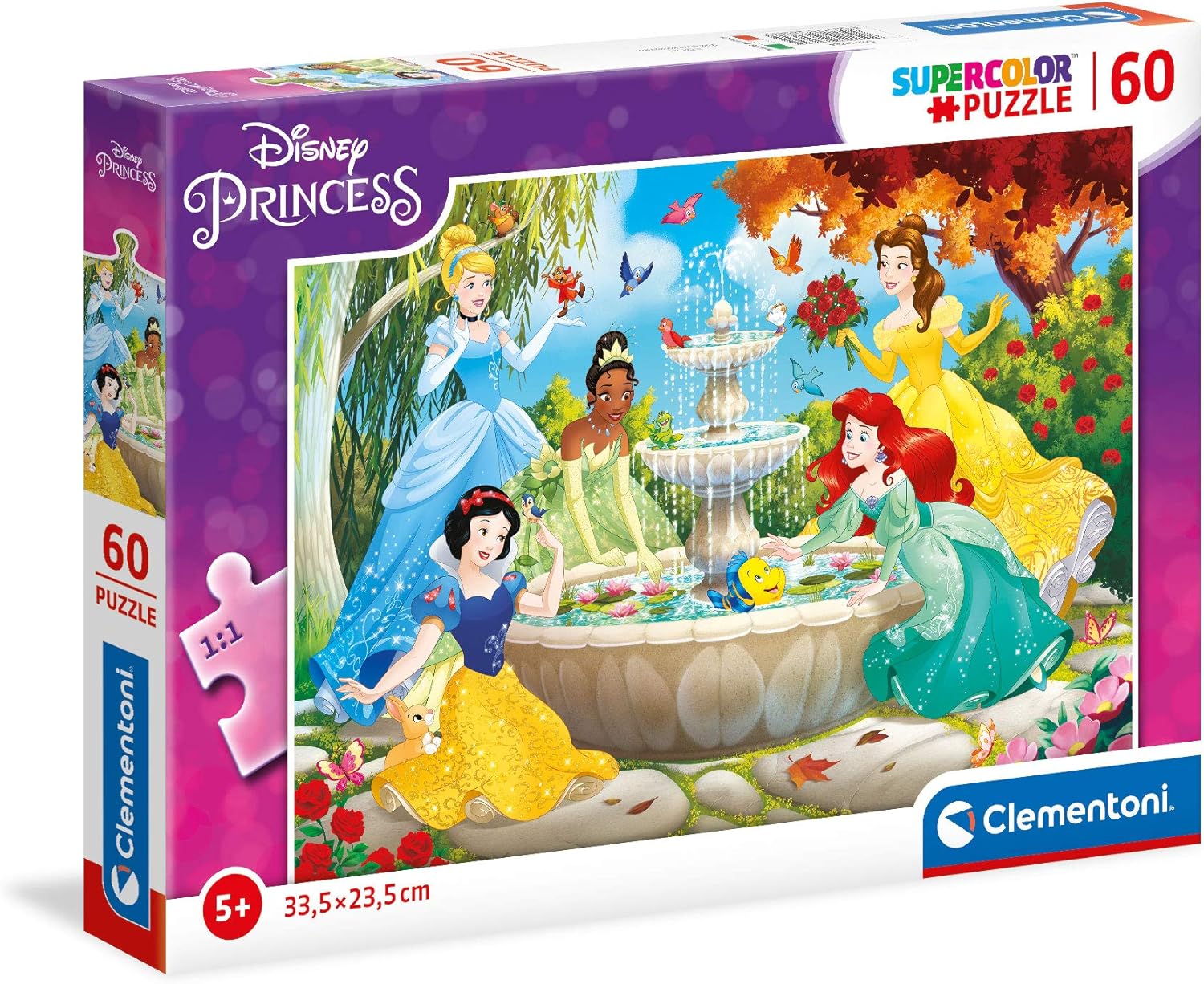 Clementoni Princess Supercolor Puzzle - 60 Pieces for Kids Ages 5+