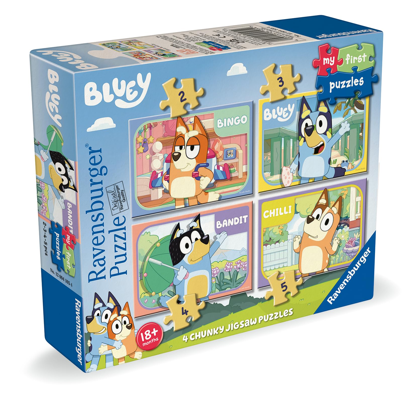 Ravensburger Bluey My First Jigsaw Puzzles - 72-Piece Puzzle Set for Kids 3 Years Up 9