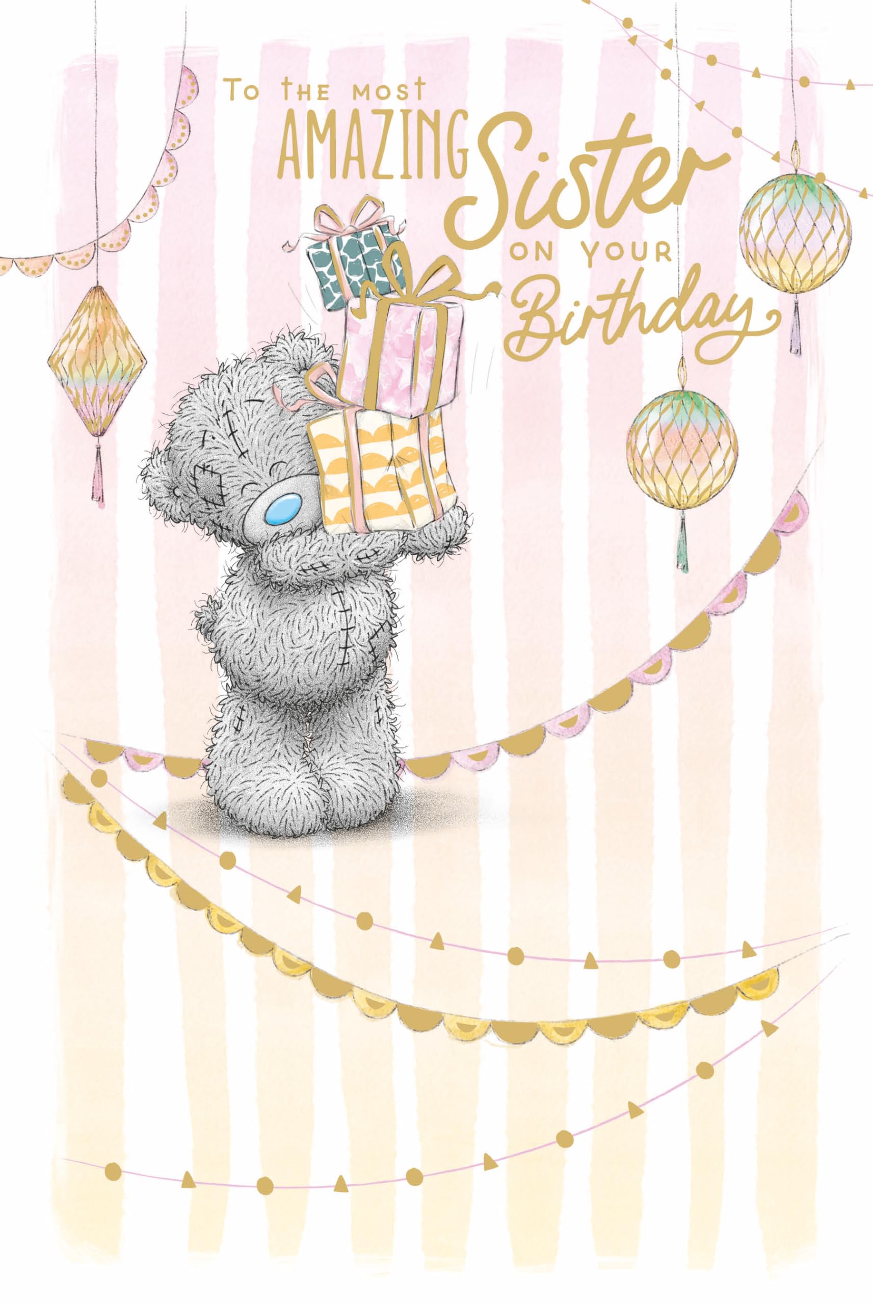 Me To You Bear Tatty Teddy Birthday Card for Sister | 6 x 9 in | Multicolor 1
