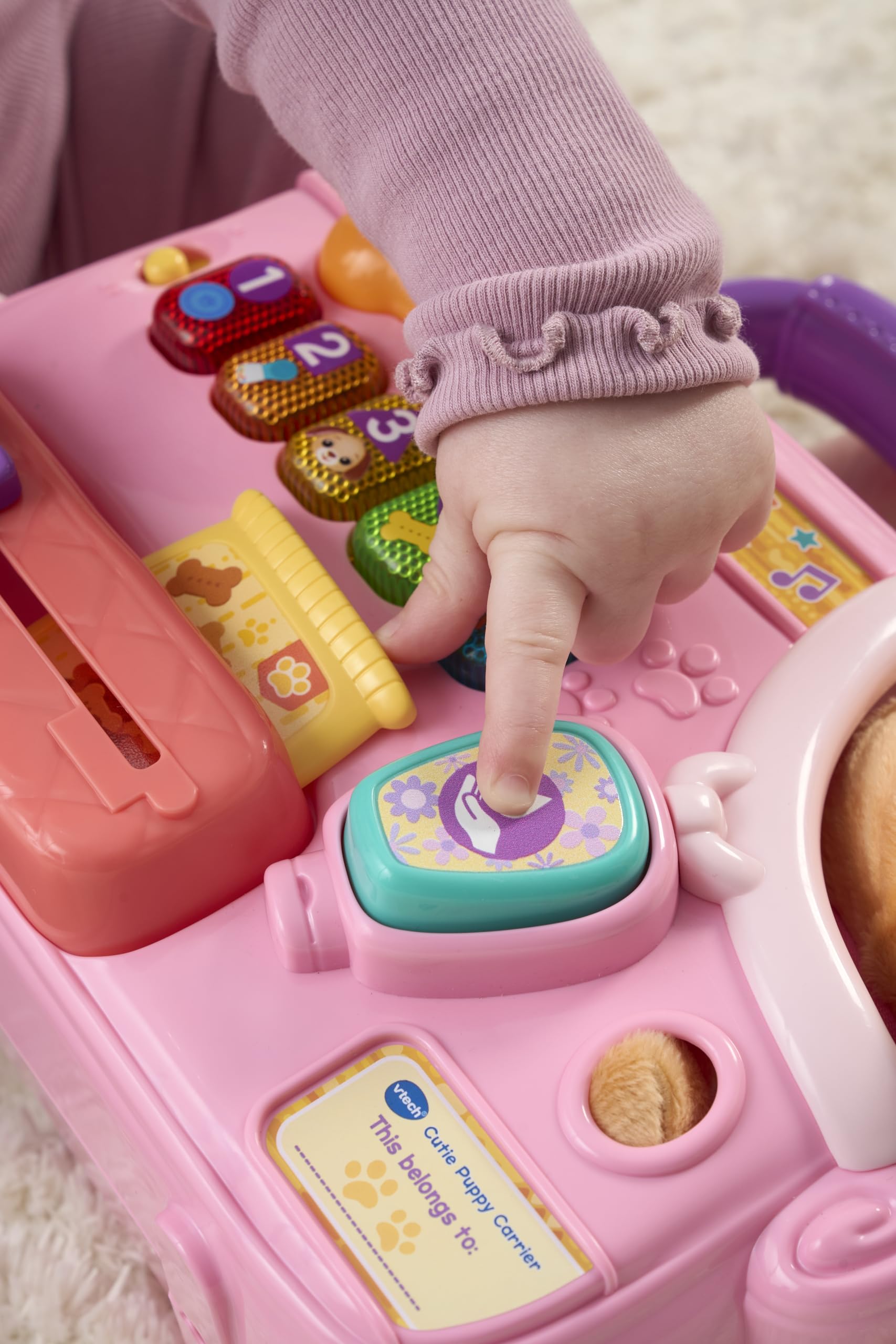 VTech Baby Cutie Puppy Carrier - Interactive Role-Play Toy for Toddlers 9M+ 6