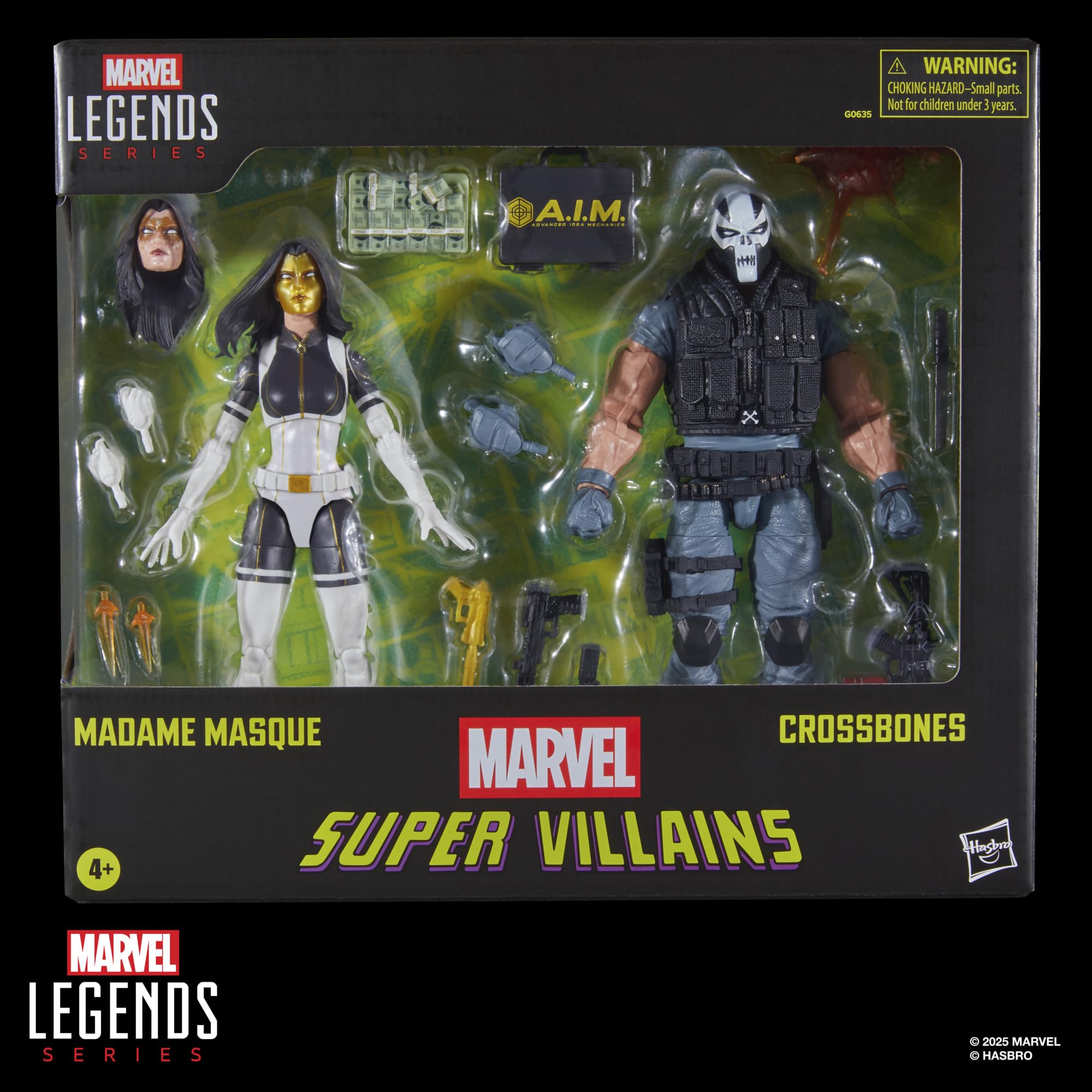 Marvel Legends Madame Masque and Crossbones Action Figures - 15cm Scale, 18 Accessories, Ages 4+