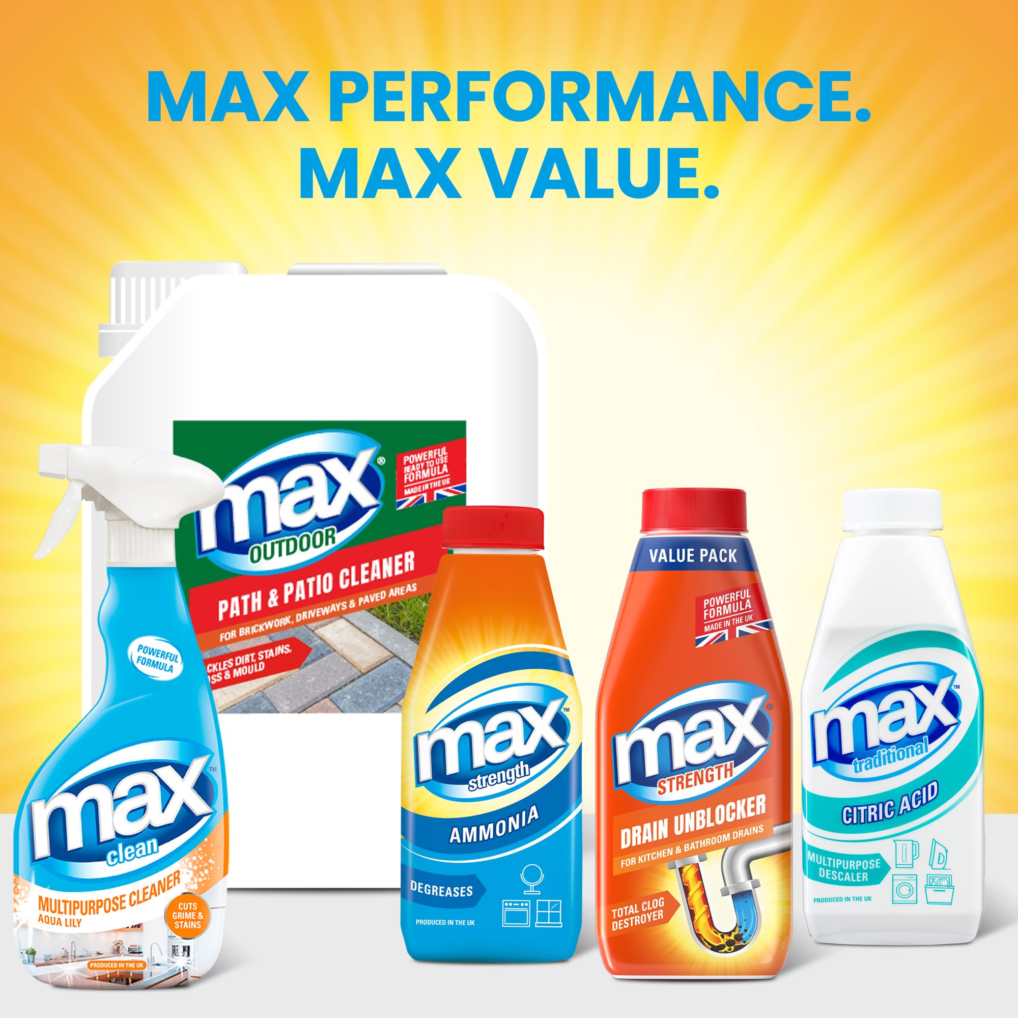 Max - Strength Drain Unblocker 1L Heavy Duty Liquid for Sink, Toilet & Shower 7