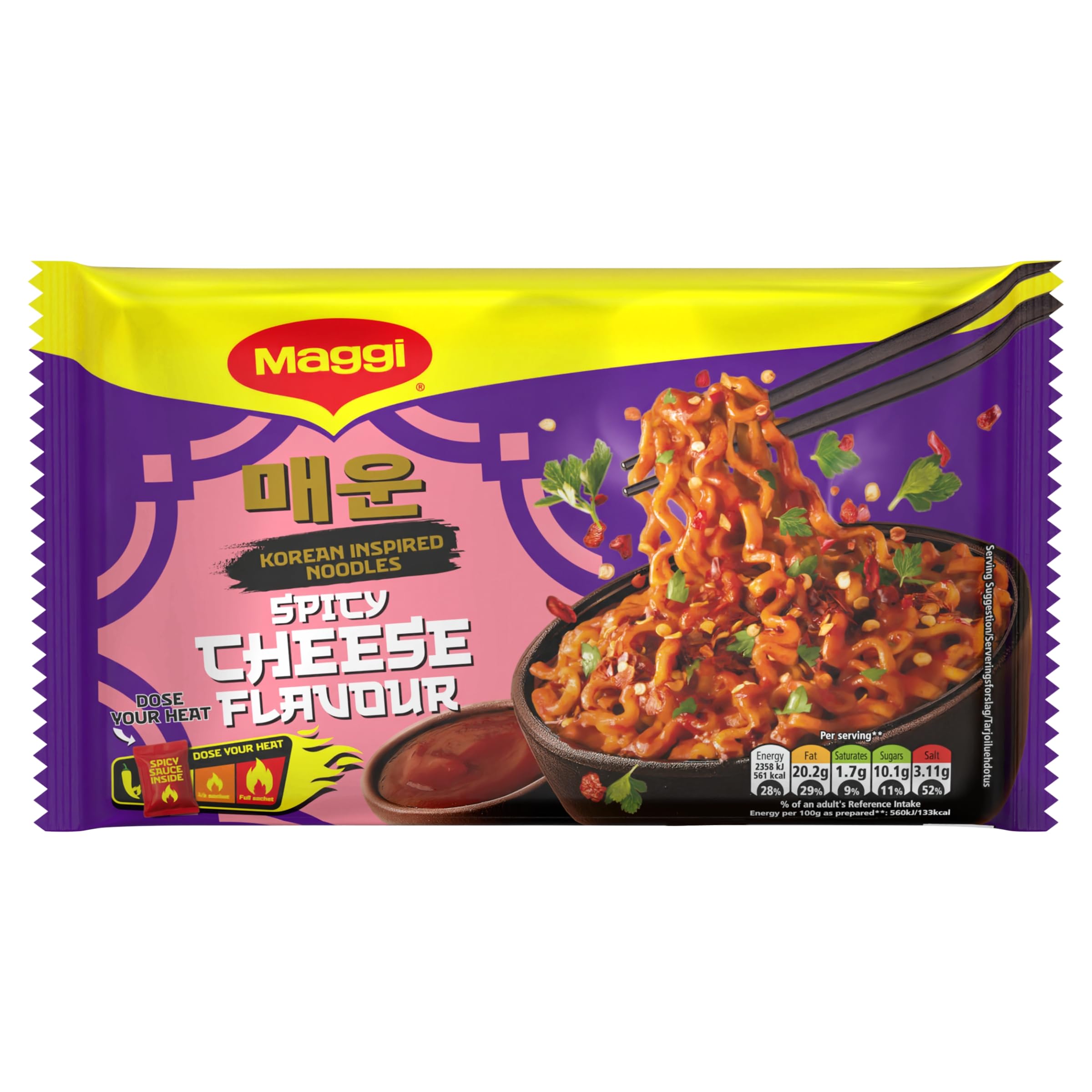 MAGGI Korean Inspired Noodles Spicy Cheese Flavour - 130g