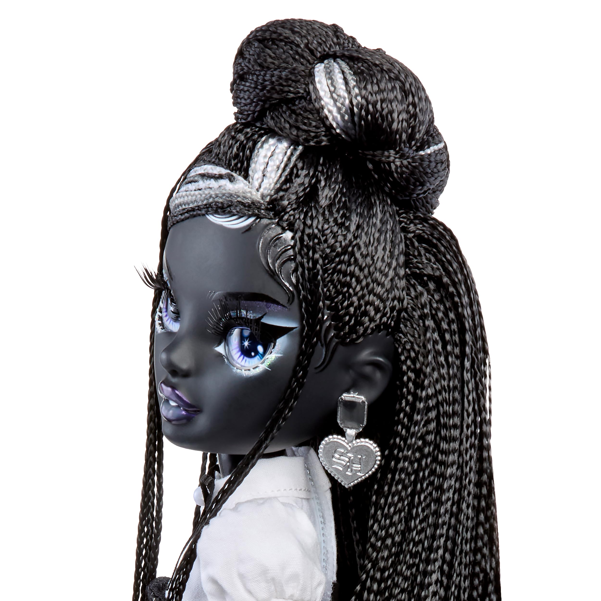 Rainbow High Shanelle Onyx Shadow High Fashion Doll - 28 cm, Black Hair, Articulated with Luxe Couture Outfit 11