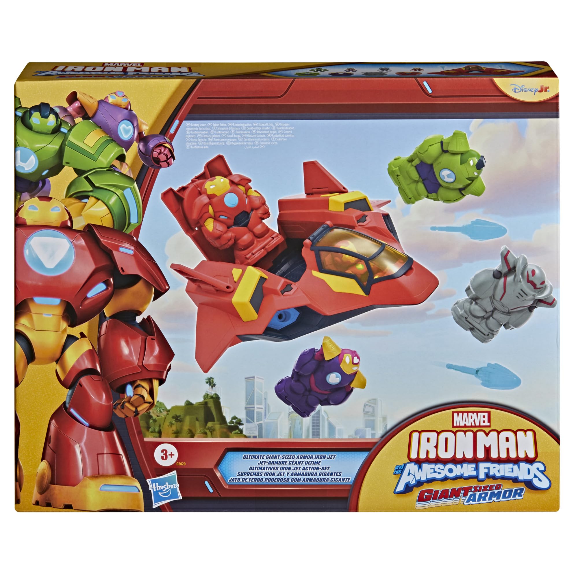 Marvel Iron Man Ultimate Giant-Sized Armour Jet Action Figure Set | 4 Figures | Ages 3+ 2