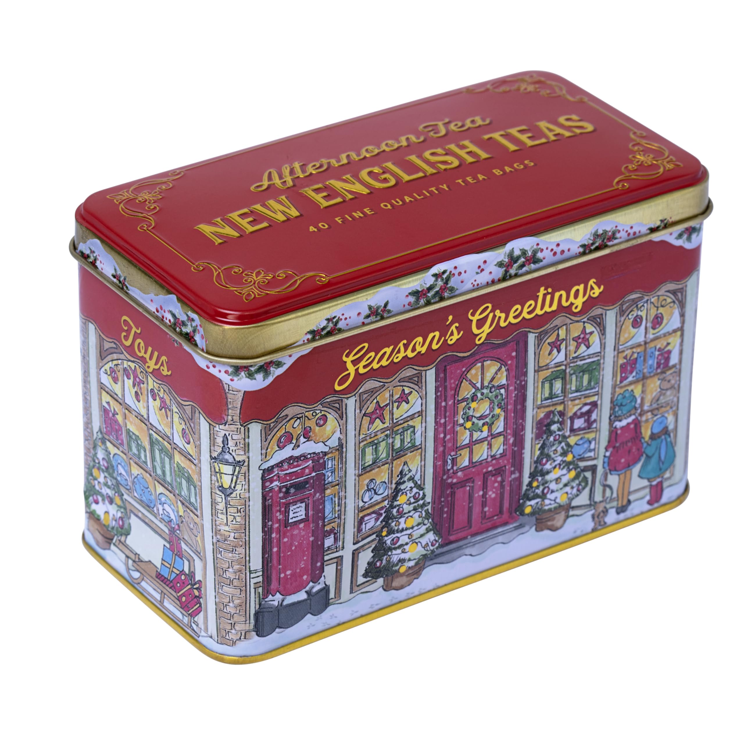 New English Teas Season's Greetings Christmas Tea Tin with 40 Afternoon Tea Bags 10