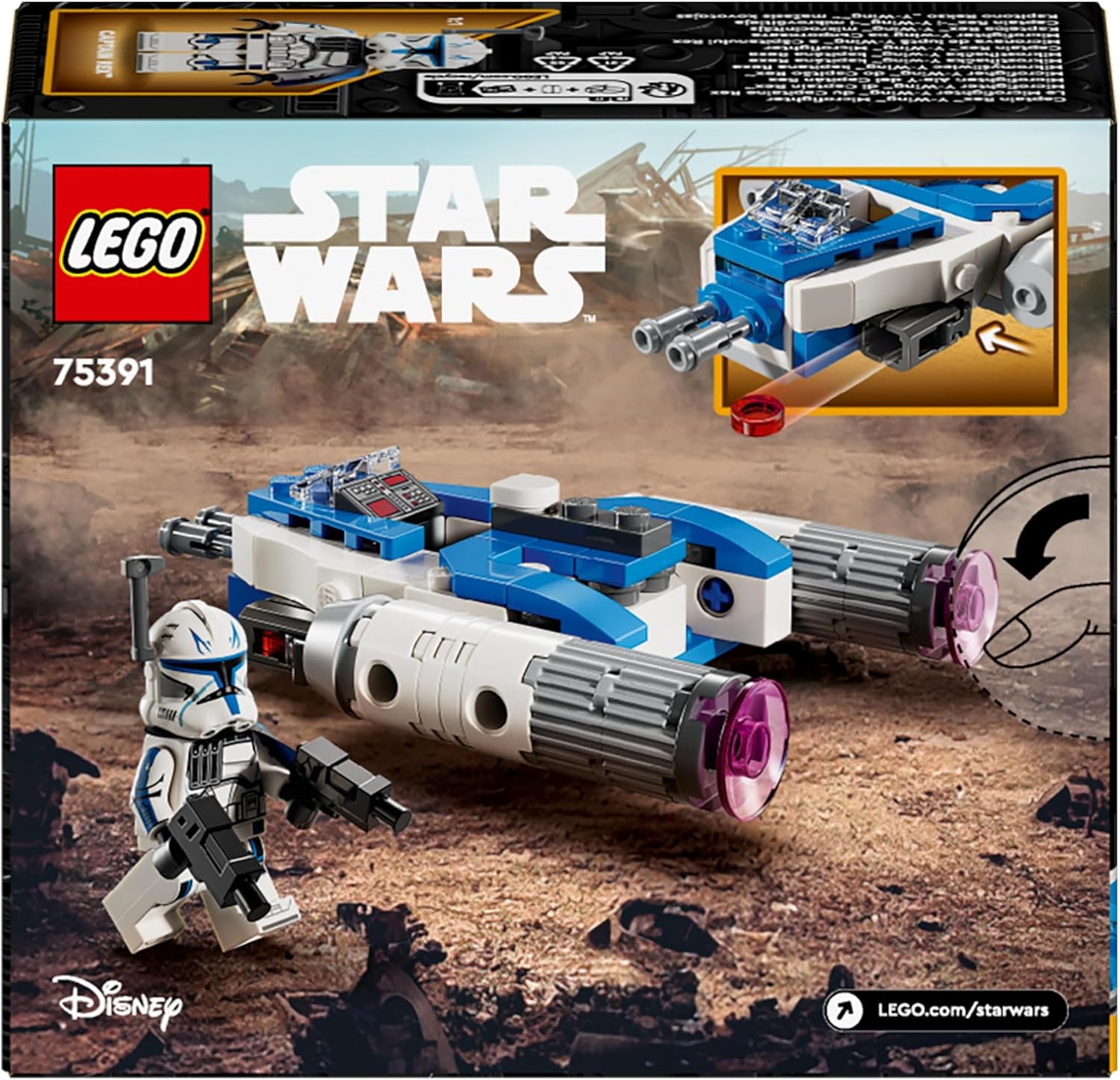 LEGO Star Wars Captain Rex Y-Wing Microfighter 75391 - Buildable Clone Wars Playset for Kids 6+ 8
